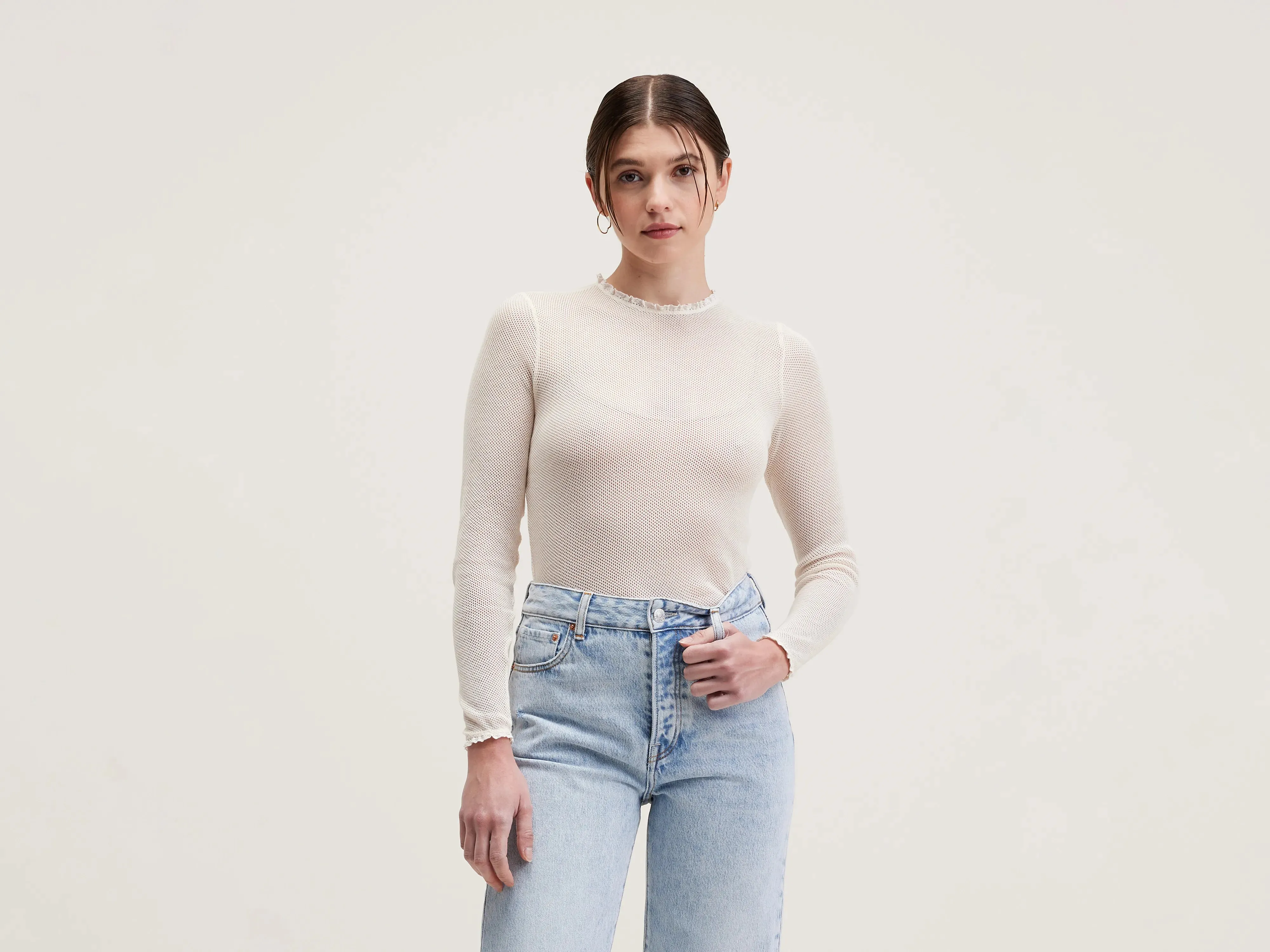 Vibke long-sleeve t-shirt (242 / W / CREAM) sold by Bellrose