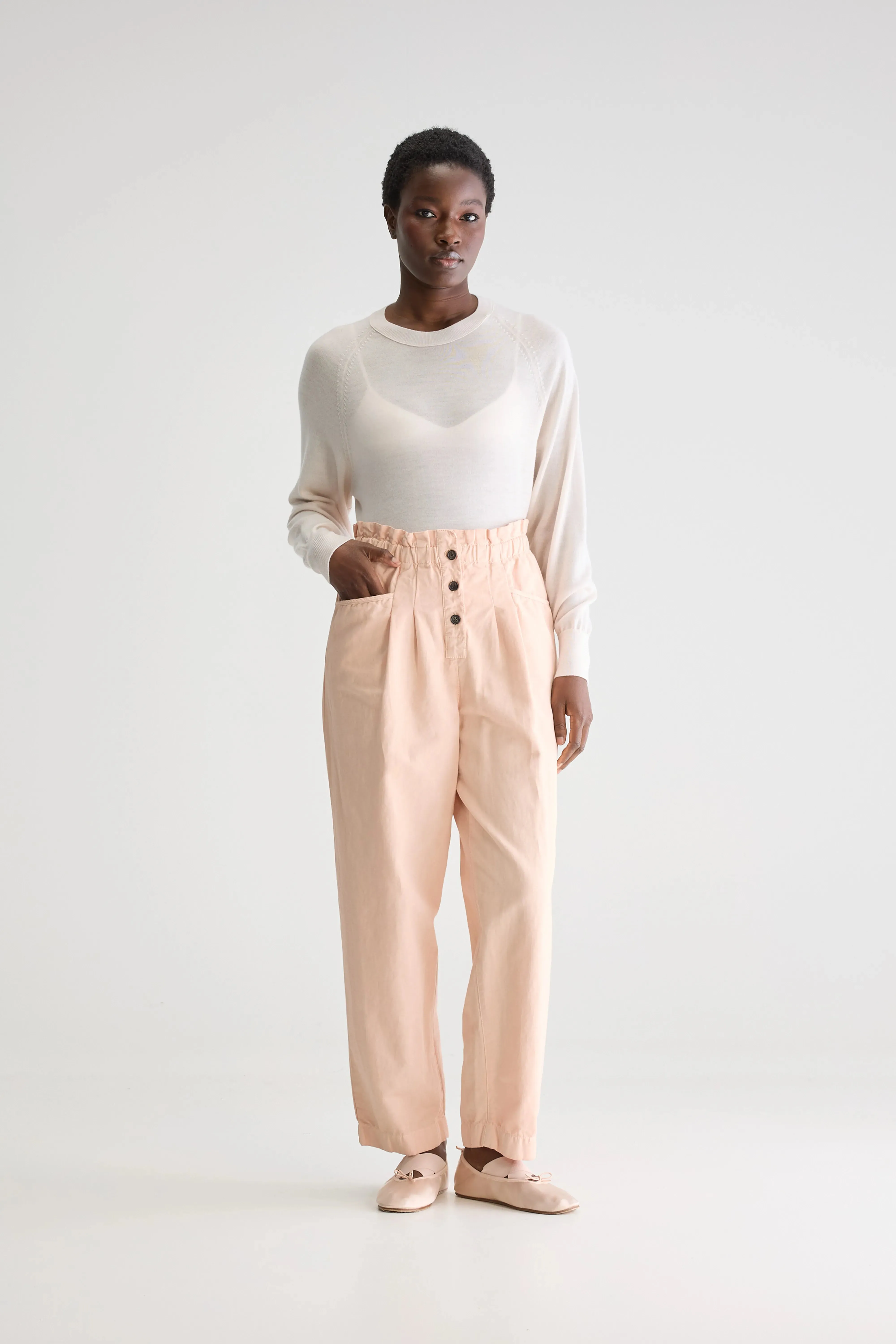 Lilow paperbag trousers (251 / W / SKIN) sold by Bellrose product image thumbnail 2