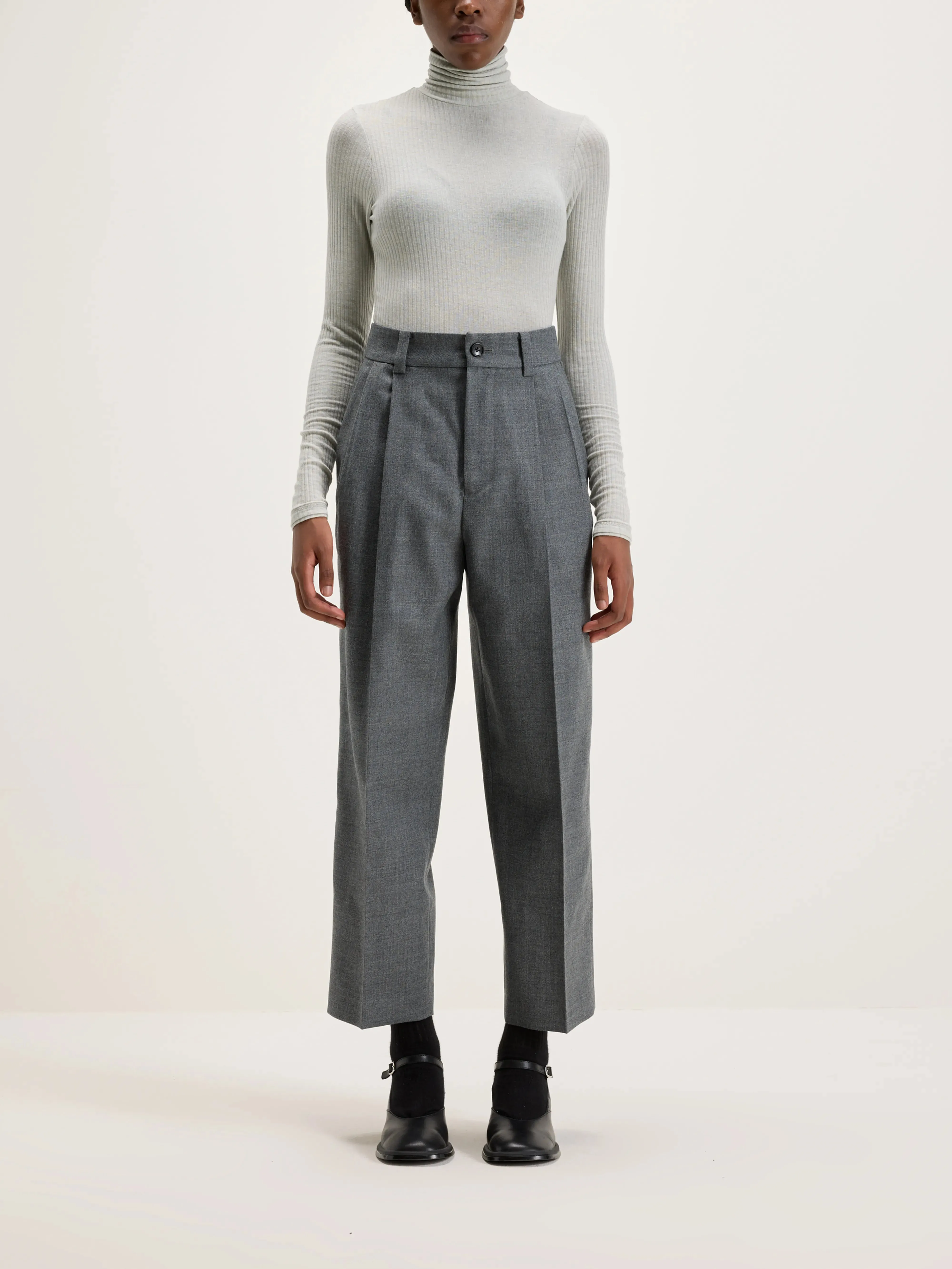 Port Straight Wool Pants (242 / W / GREY) sold by Bellrose product image thumbnail 3