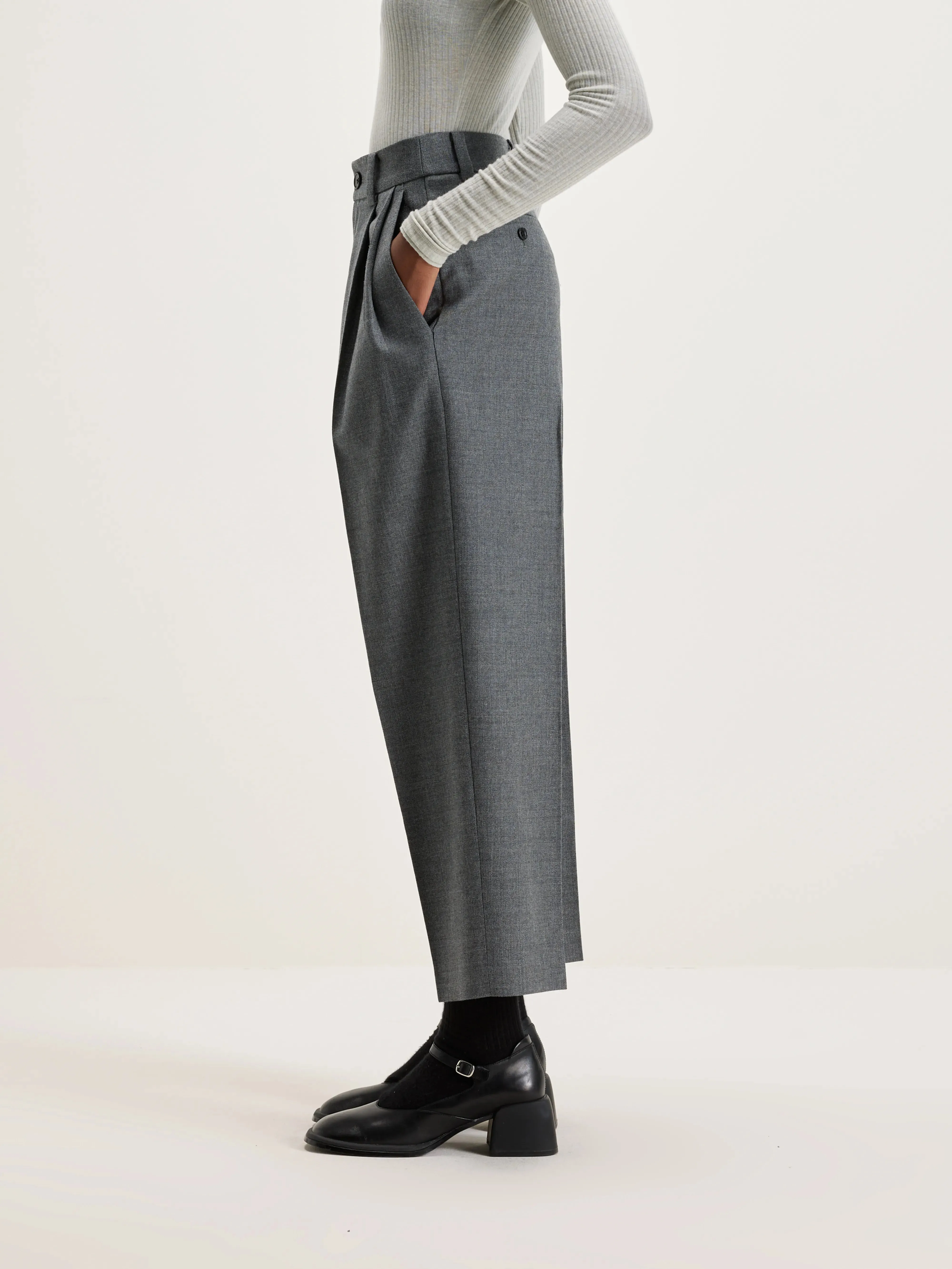 Port Straight Wool Pants (242 / W / GREY) sold by Bellrose product image thumbnail 5