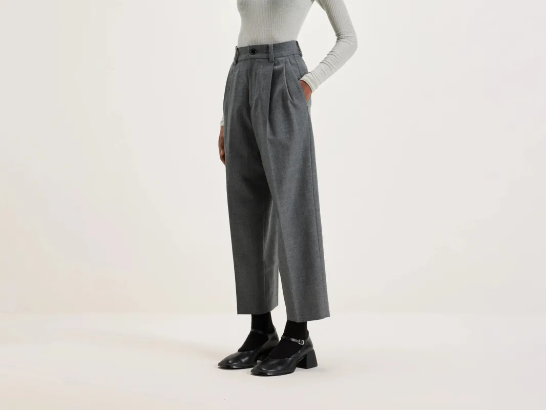 Port Straight Wool Pants  (242 / W / GREY) sold by Bellrose