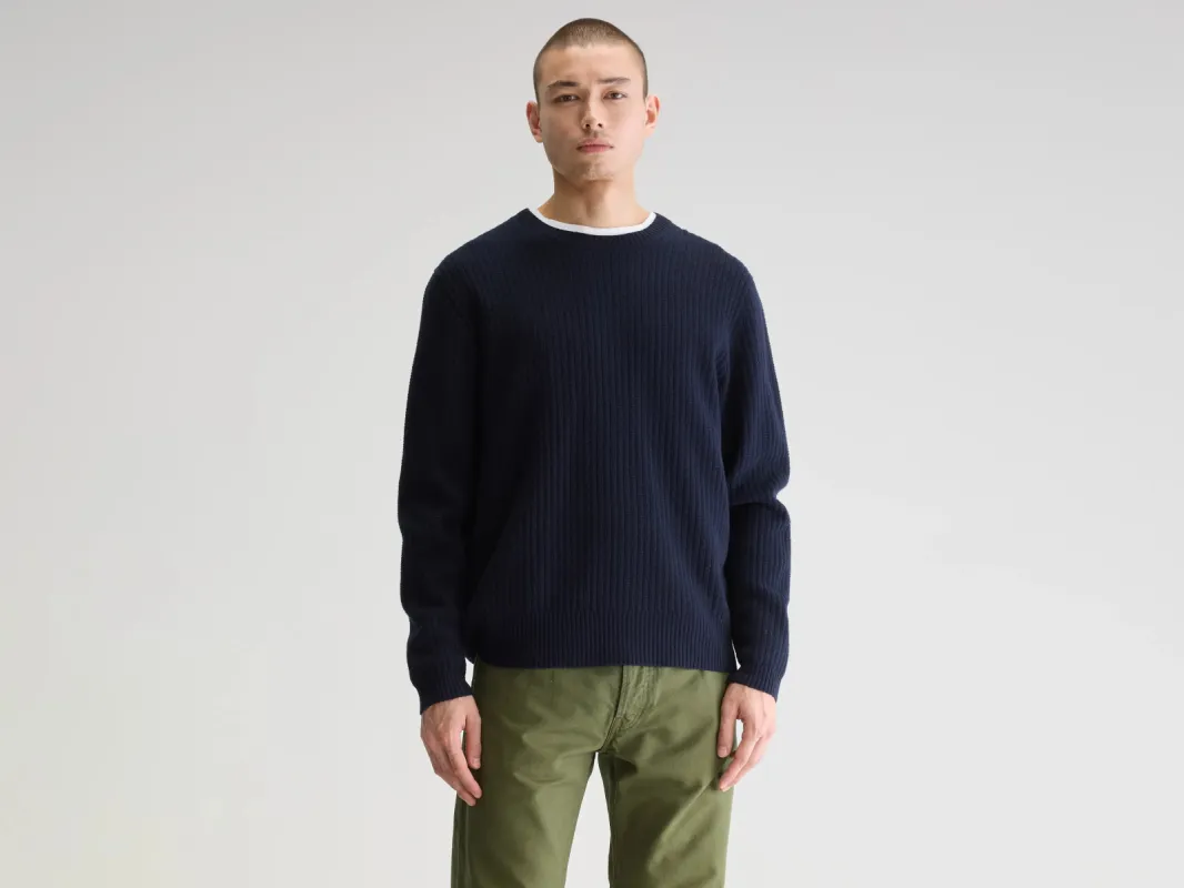 Geivy crewneck sweater (251 / M / NAVY) sold by Bellrose