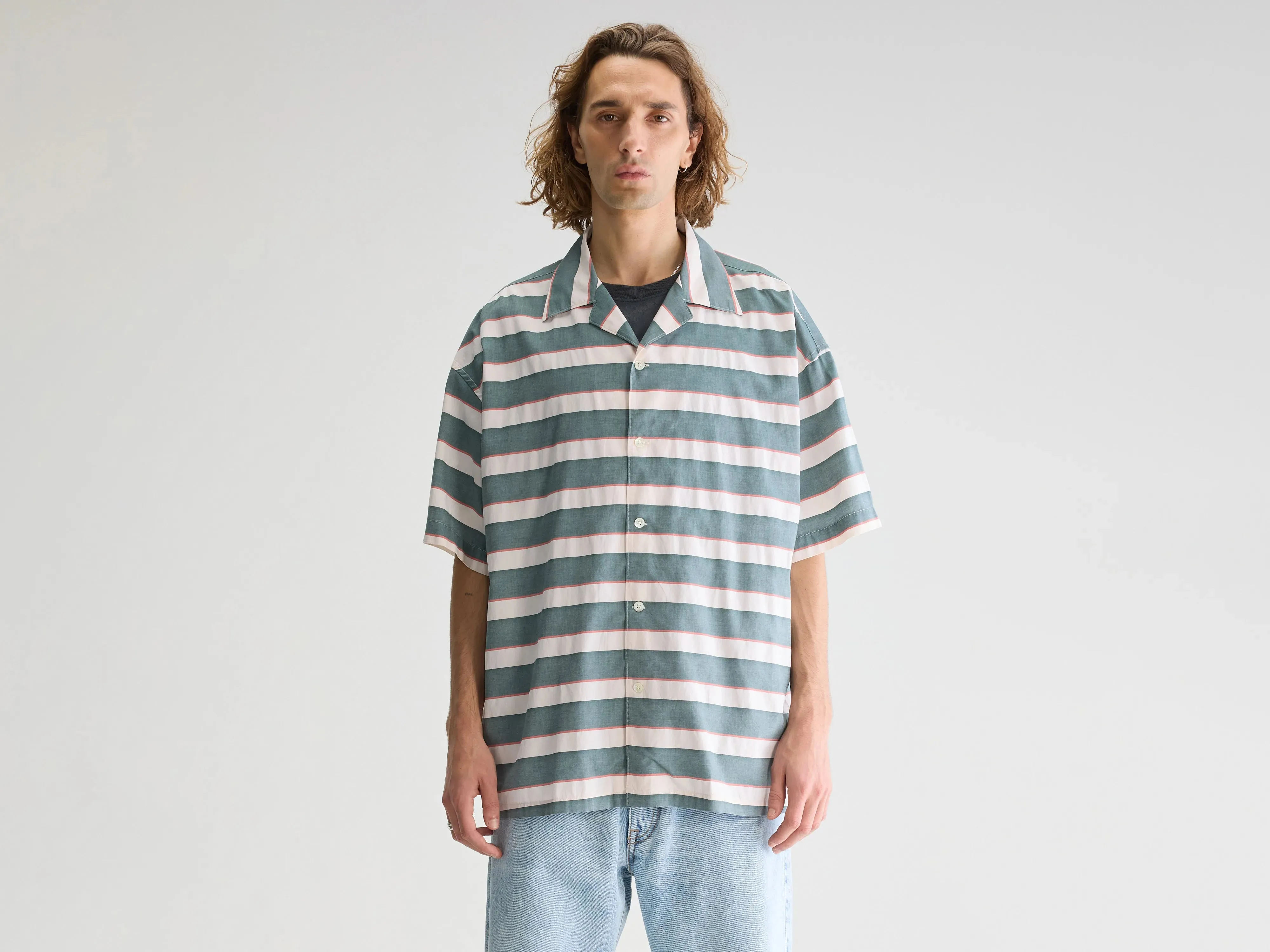 Flare relaxed shirt (251 / M / STRIPE B) sold by Bellrose