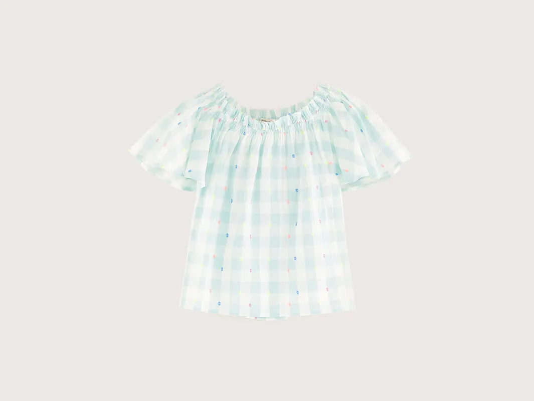 Humble short-sleeve blouse (251 / G / CHECK B) sold by Bellrose