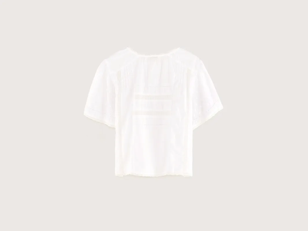 Hekoo romantic blouse (251 / G / WHITE) made by Bellerose
