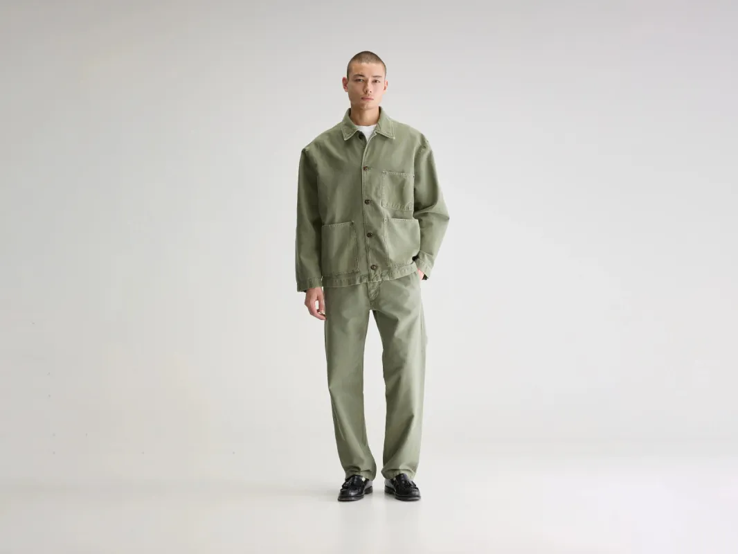 MHL. WORKER JACKET | WORN COTTON DRILL | INDIGO | Parallel