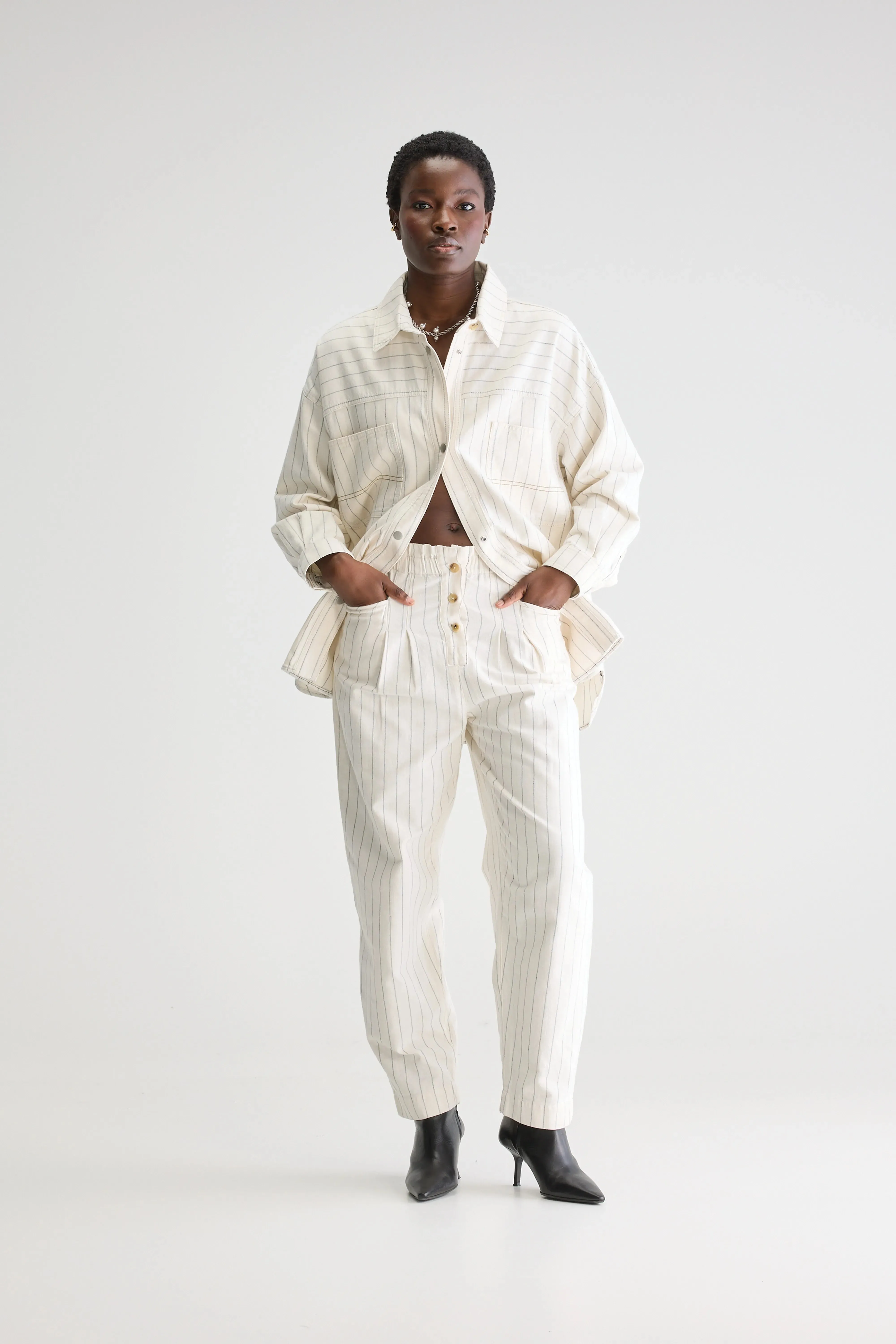 Lilo paperbag trousers (251 / W / STRIPE A) sold by Bellrose product image thumbnail 2