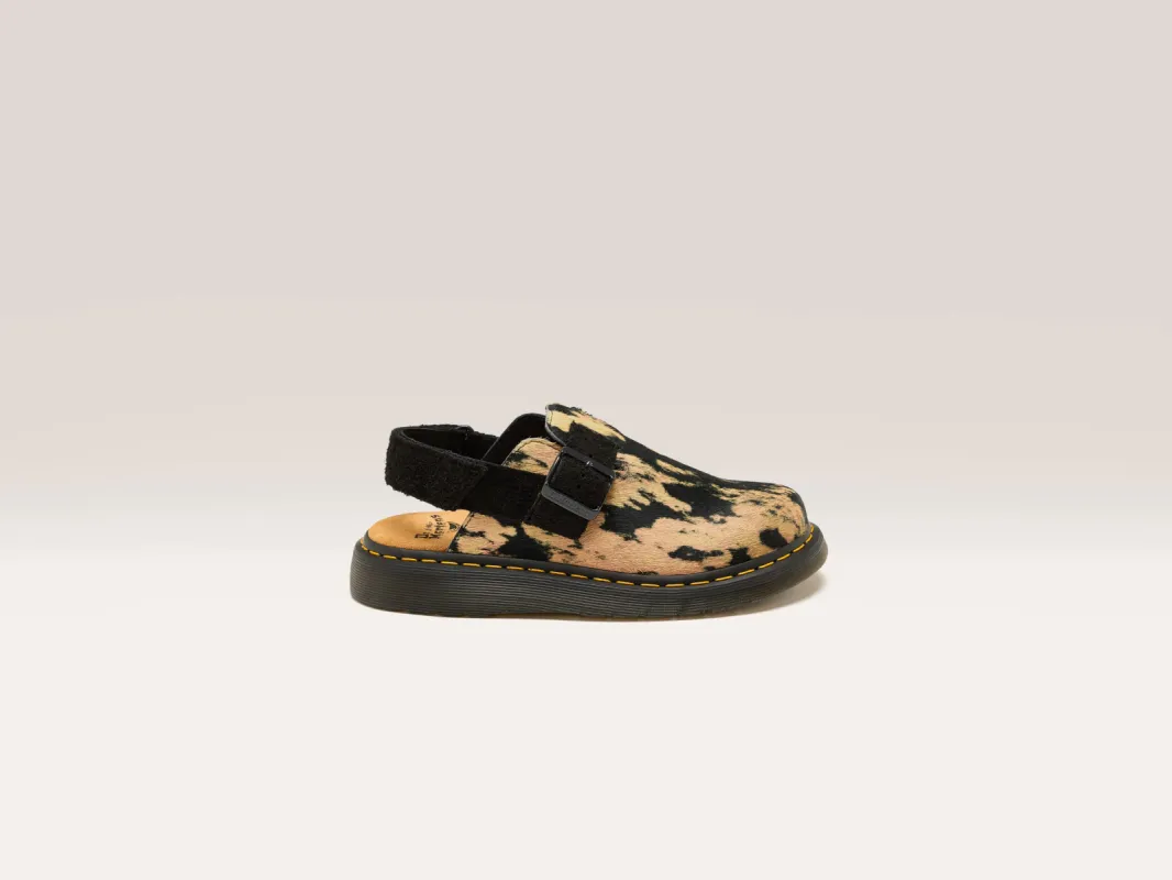 Jorge Ii Contrast Hair-On Mules For Women (242 / W / BLACK) sold by Bellrose