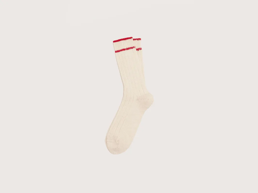 Bino ribbed socks (251 / M / ECARLATE) sold by Bellrose