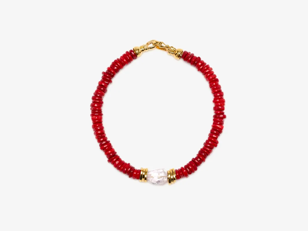 Paloma Necklace (251 / W / RED) sold by Bellrose