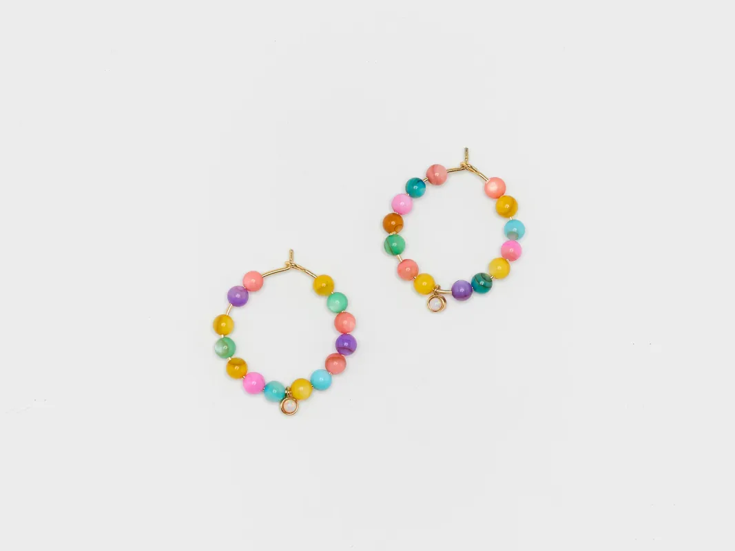 Carnival Hoop Earrings  (251 / W / GOLD) sold by Bellrose