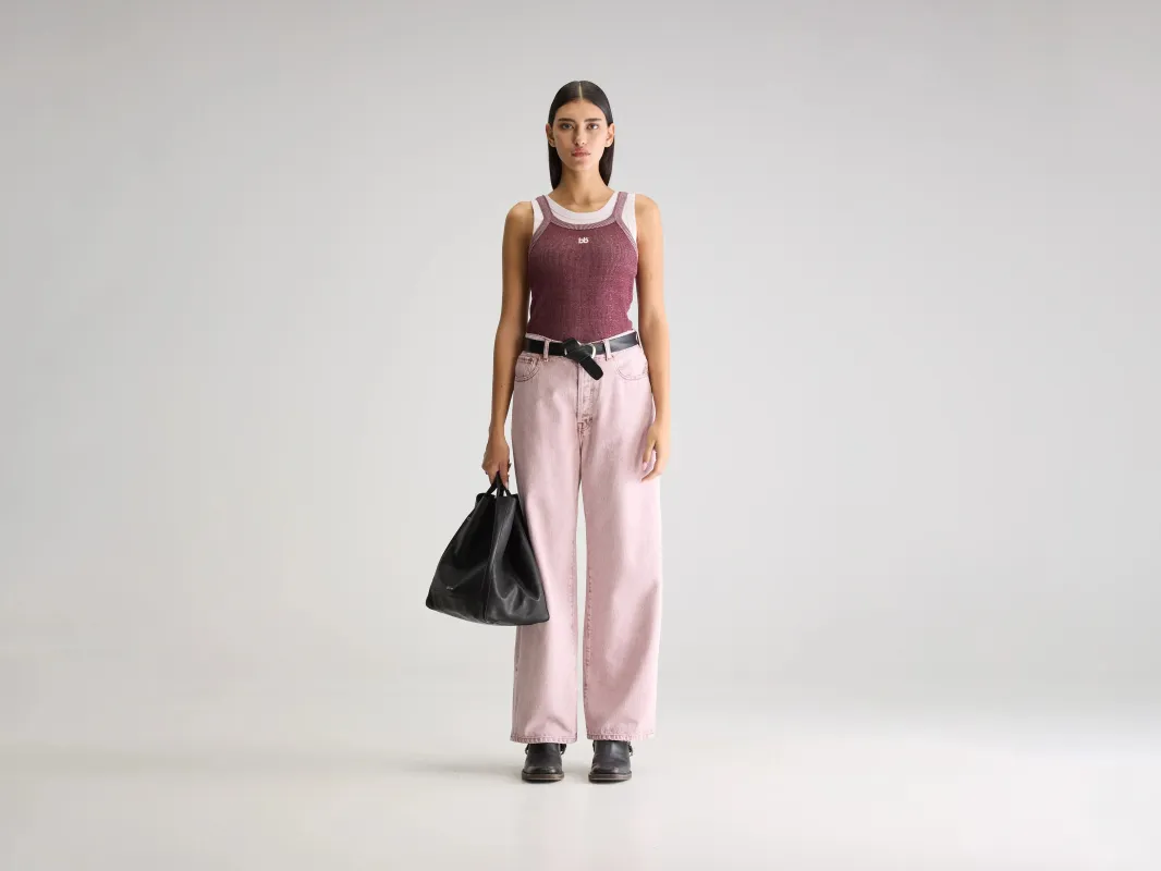 Denim N. 66 wide jeans (251 / W / PINK SNOW) sold by Bellrose