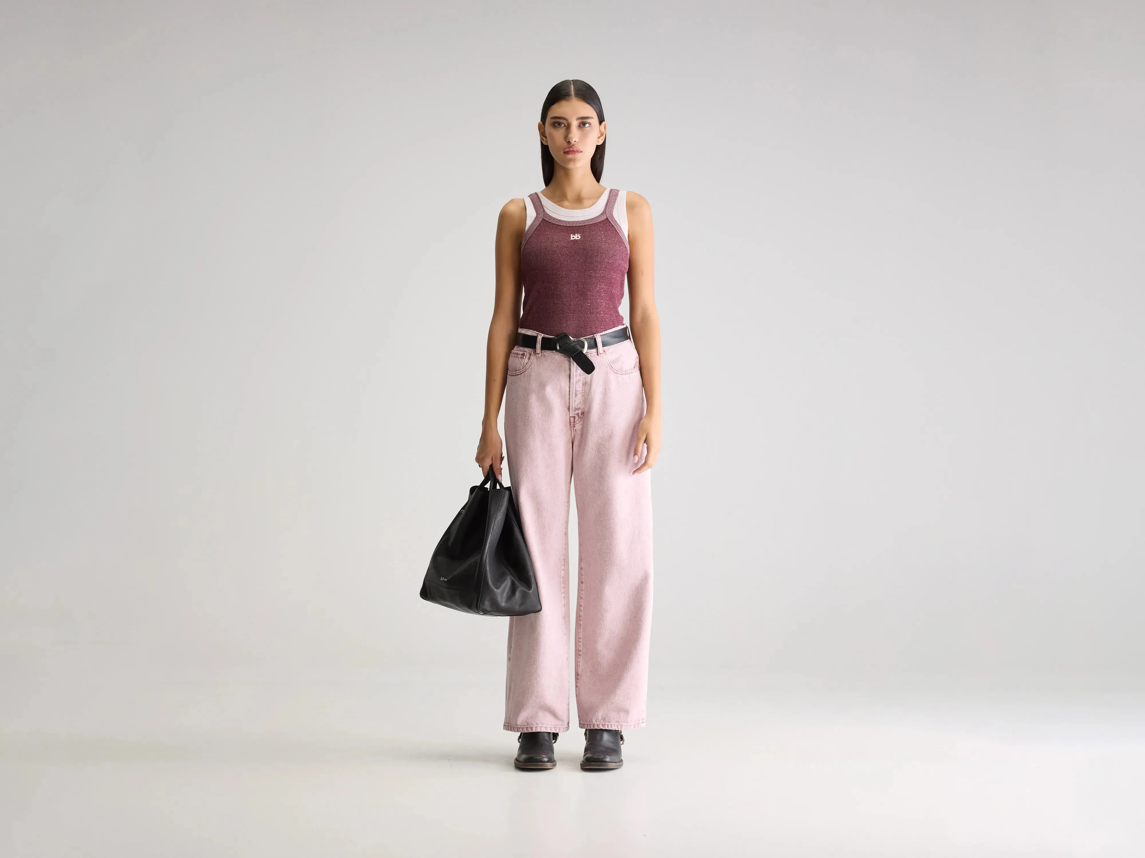 Denim N. 66 wide jeans (251 / W / PINK SNOW) sold by Bellrose