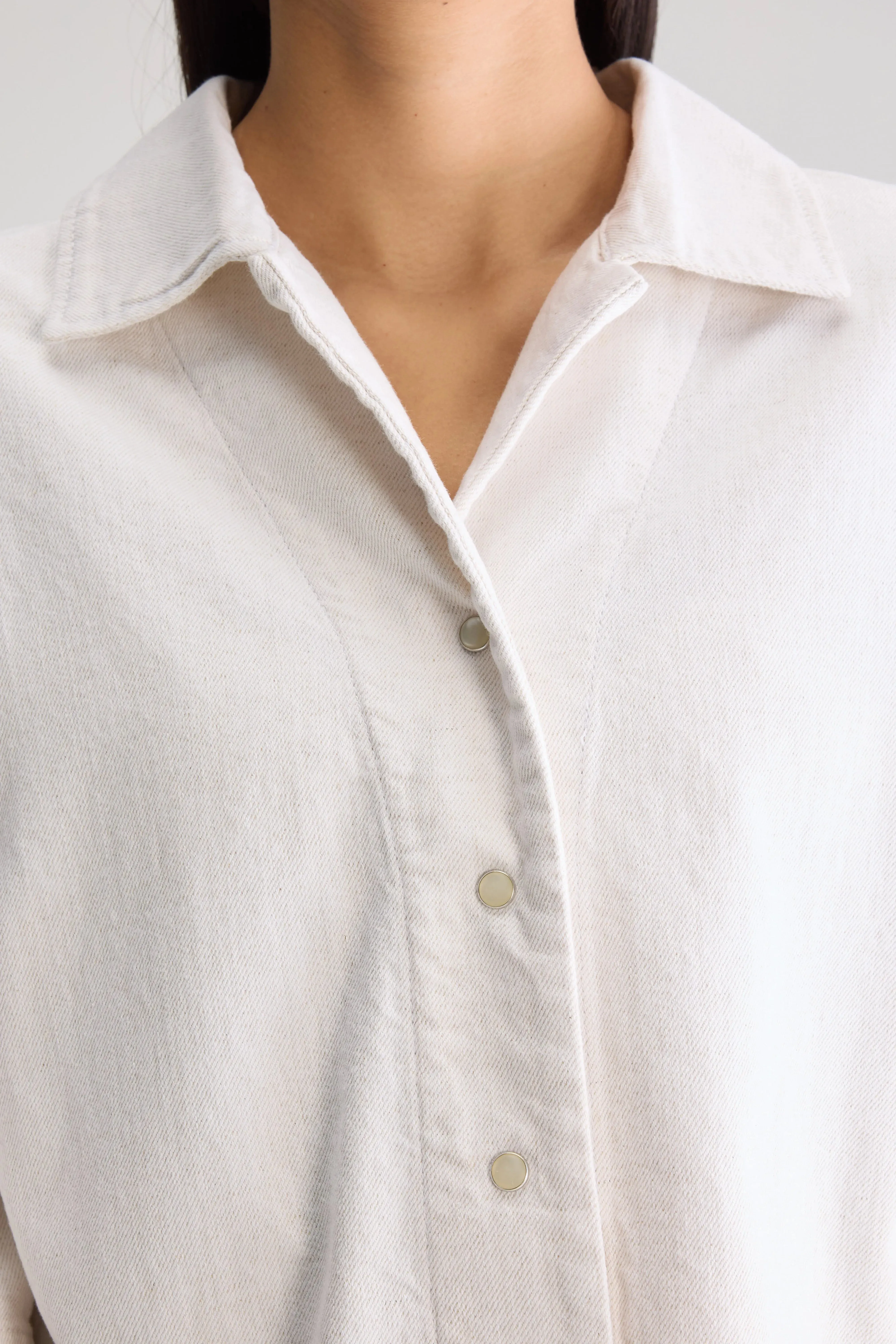 Pool Denim Cropped Shirt (251 / W / VINTAGE WHITE) sold by Bellrose product image thumbnail 5