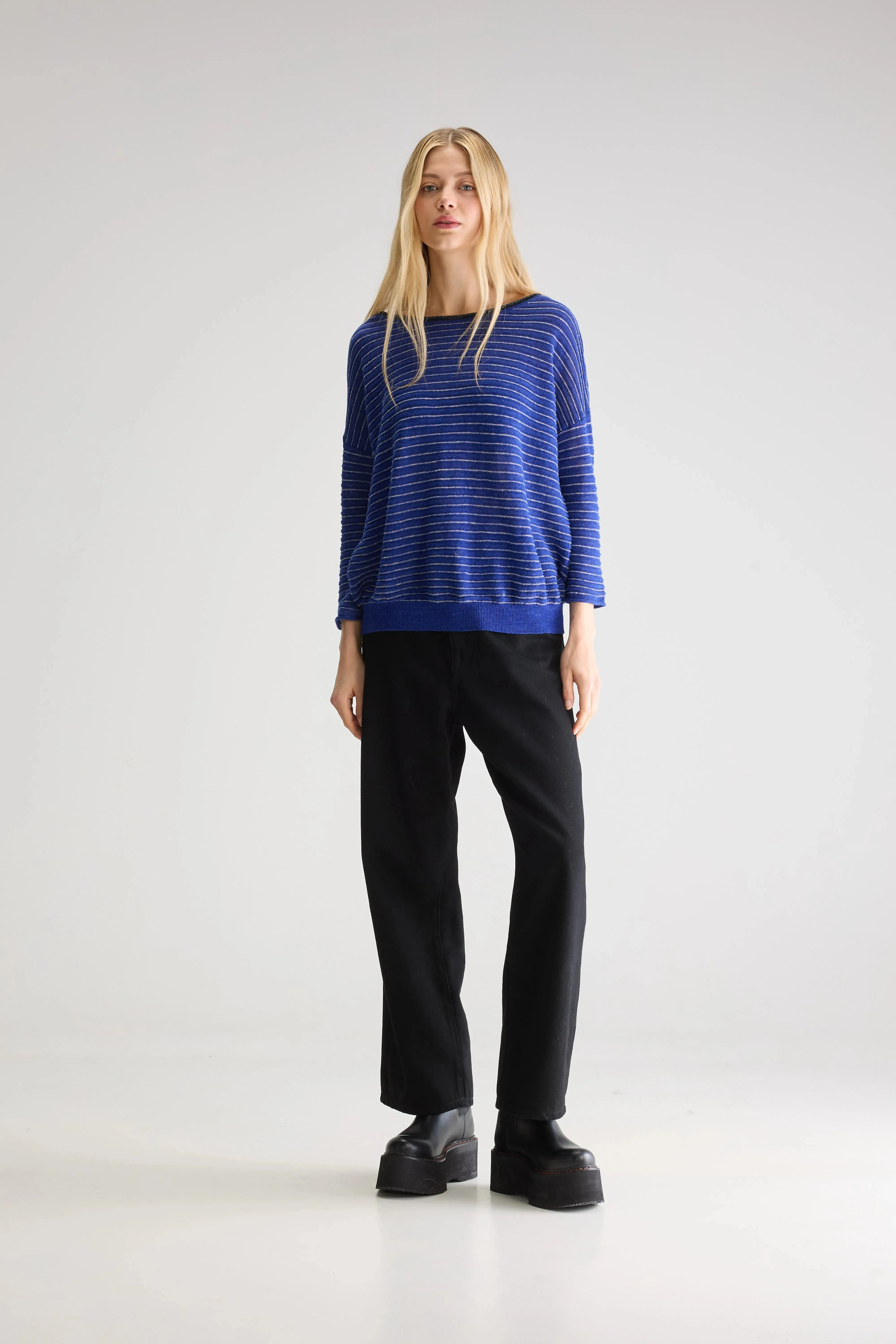 Neep boat-neck sweater (251 / W / STRIPE A) sold by Bellrose product image thumbnail 3