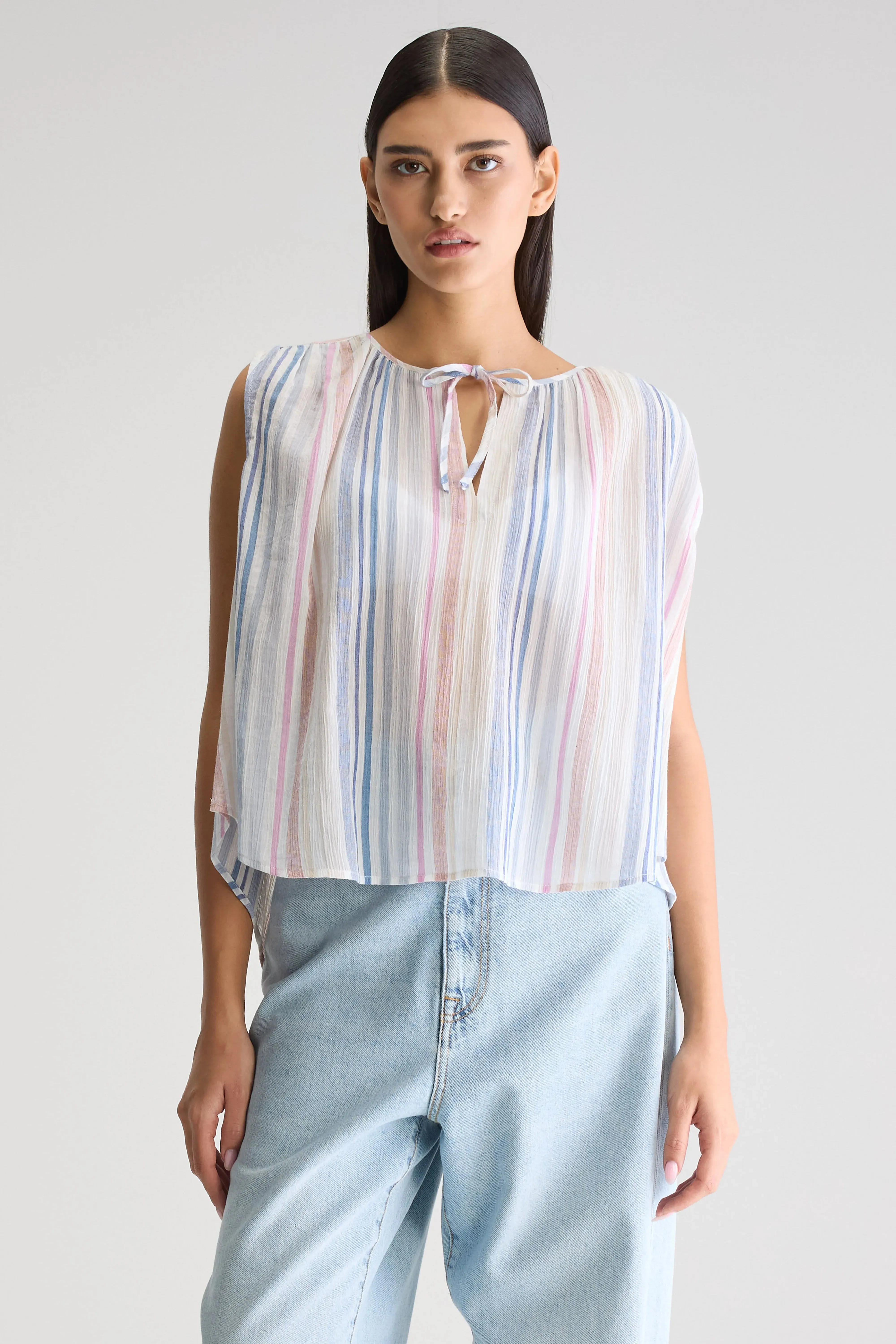 Halison sleeveless blouse (251 / W / STRIPE B) sold by Bellrose product image thumbnail 2