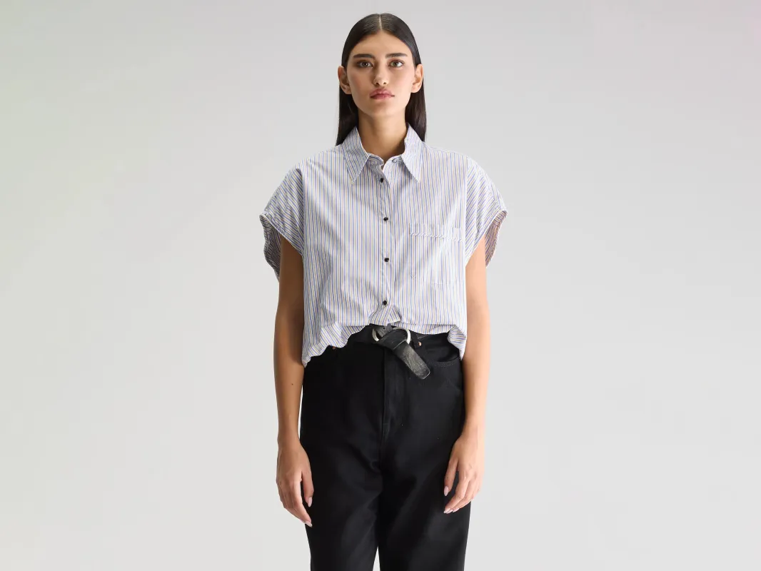 Greg cropped shirt (251 / W / STRIPE Q) sold by Bellrose