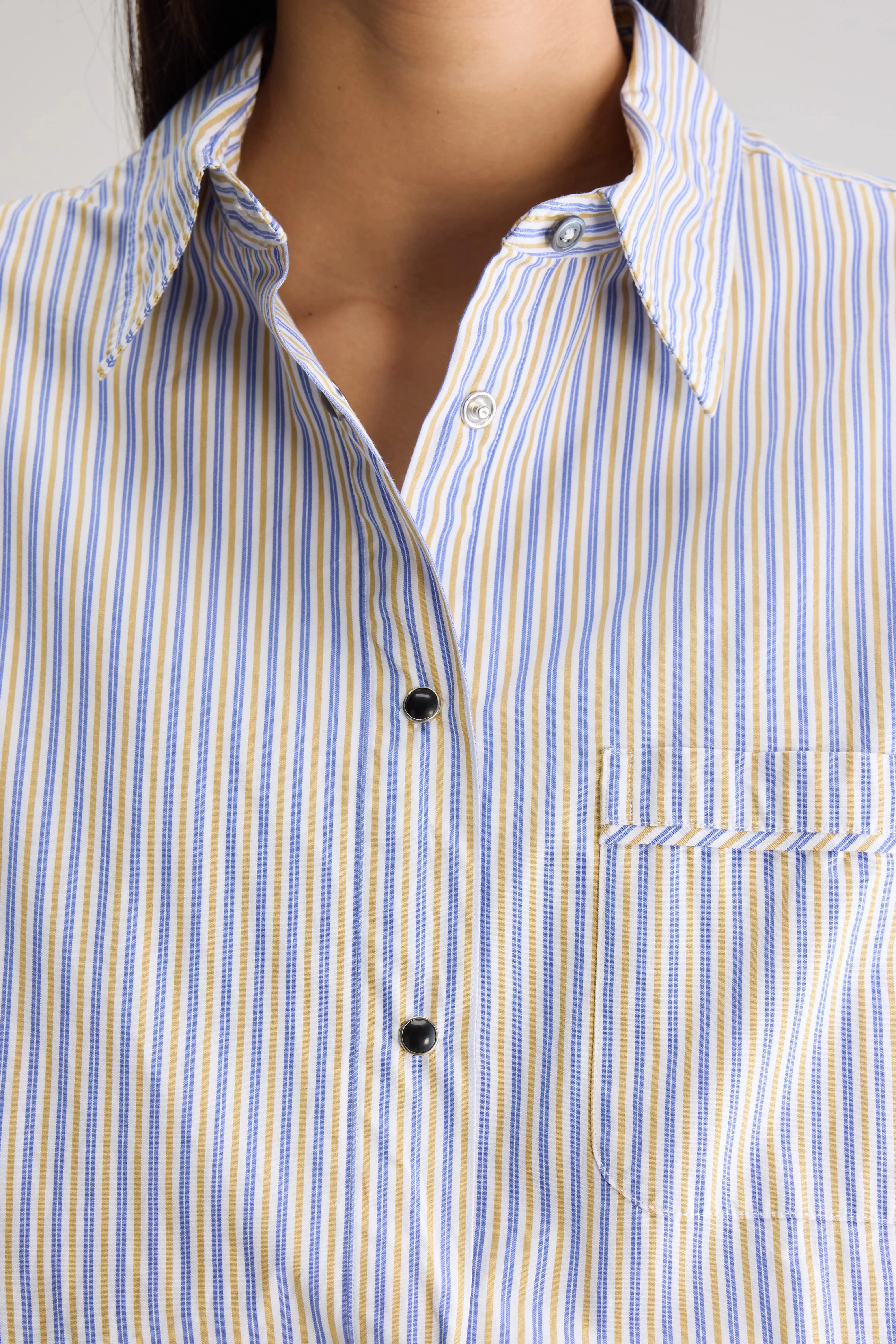 Greg cropped shirt (251 / W / STRIPE Q) sold by Bellrose product image thumbnail 5