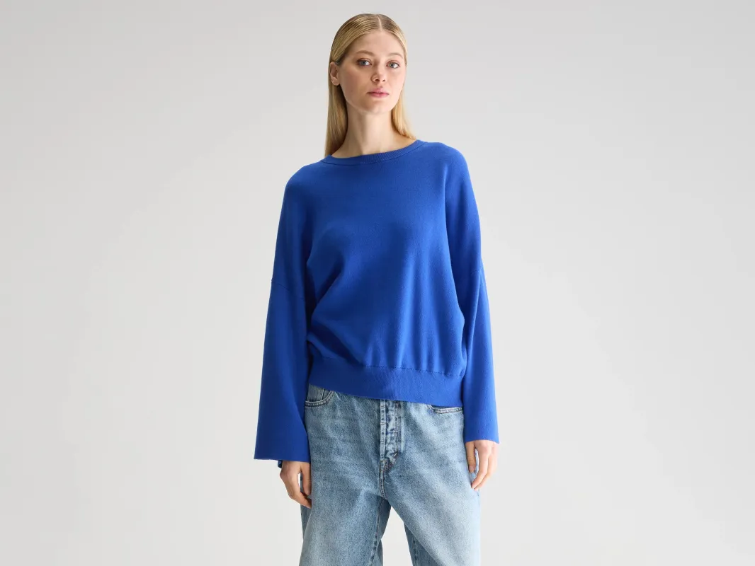 Anga round-neck sweater (251 / W / LAZULI) sold by Bellrose