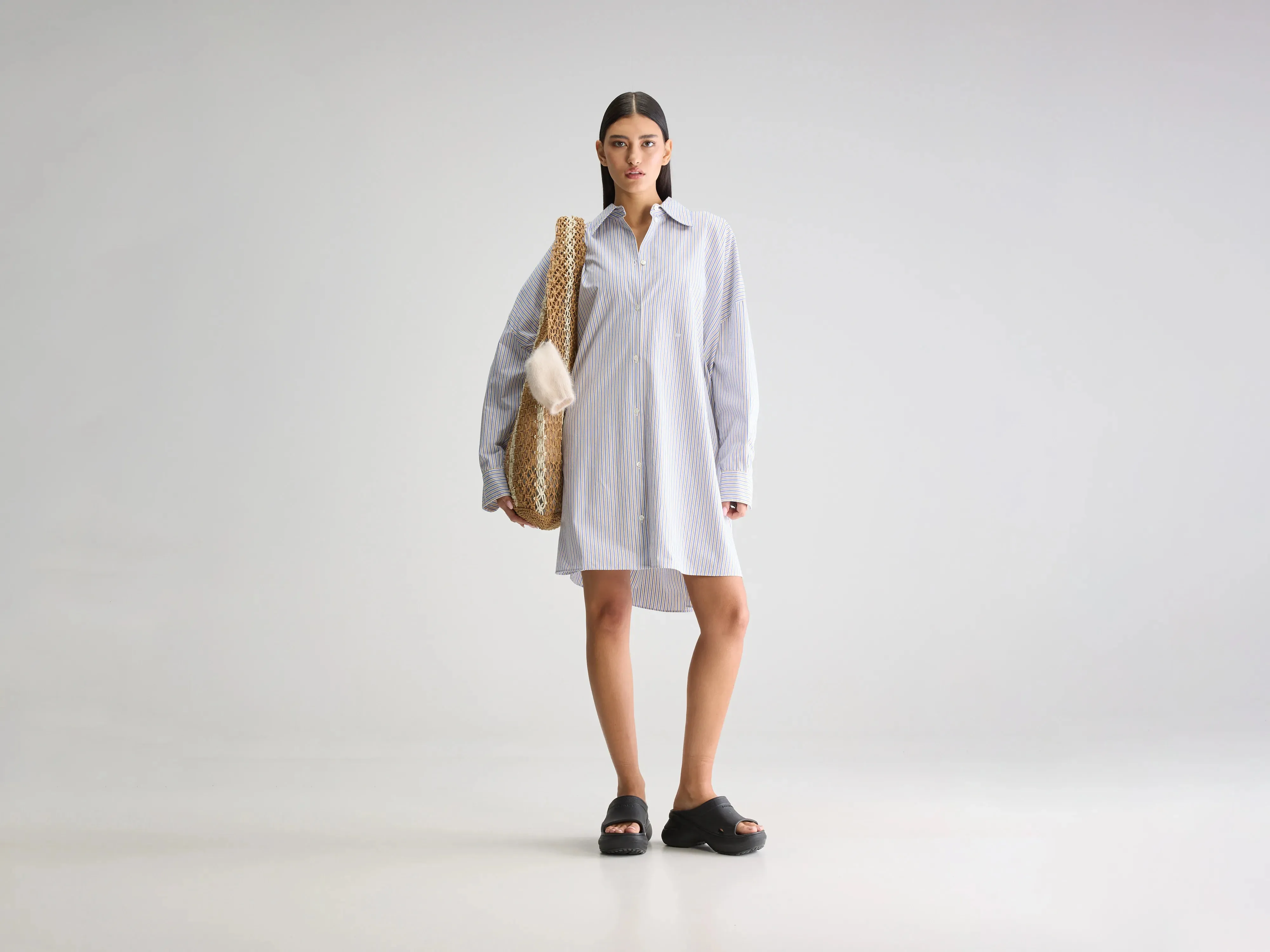 Gita shirt dress (251 / W / STRIPE Q) sold by Bellrose