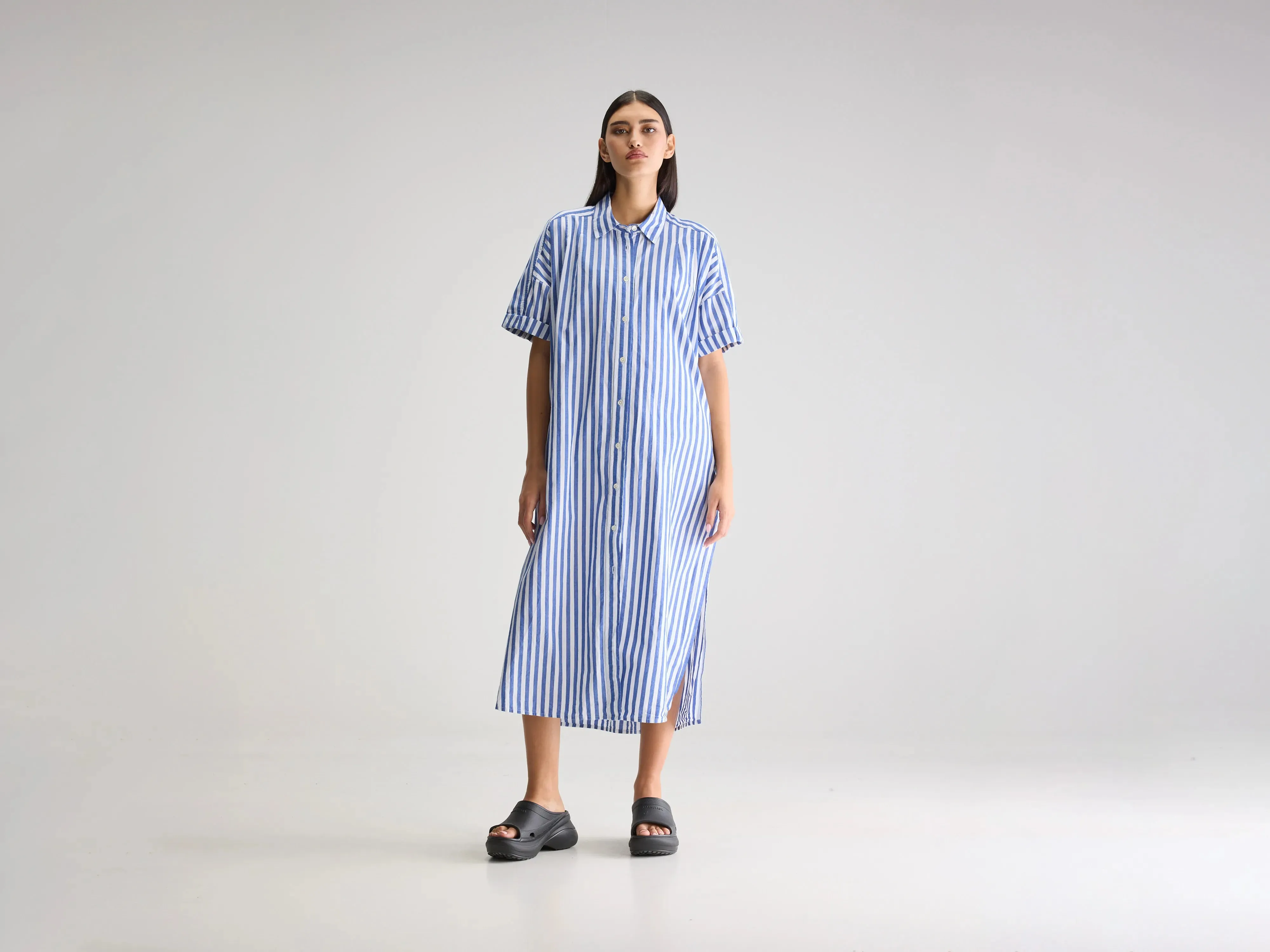 Keren long shirt dress (251 / W / STRIPE A) sold by Bellrose