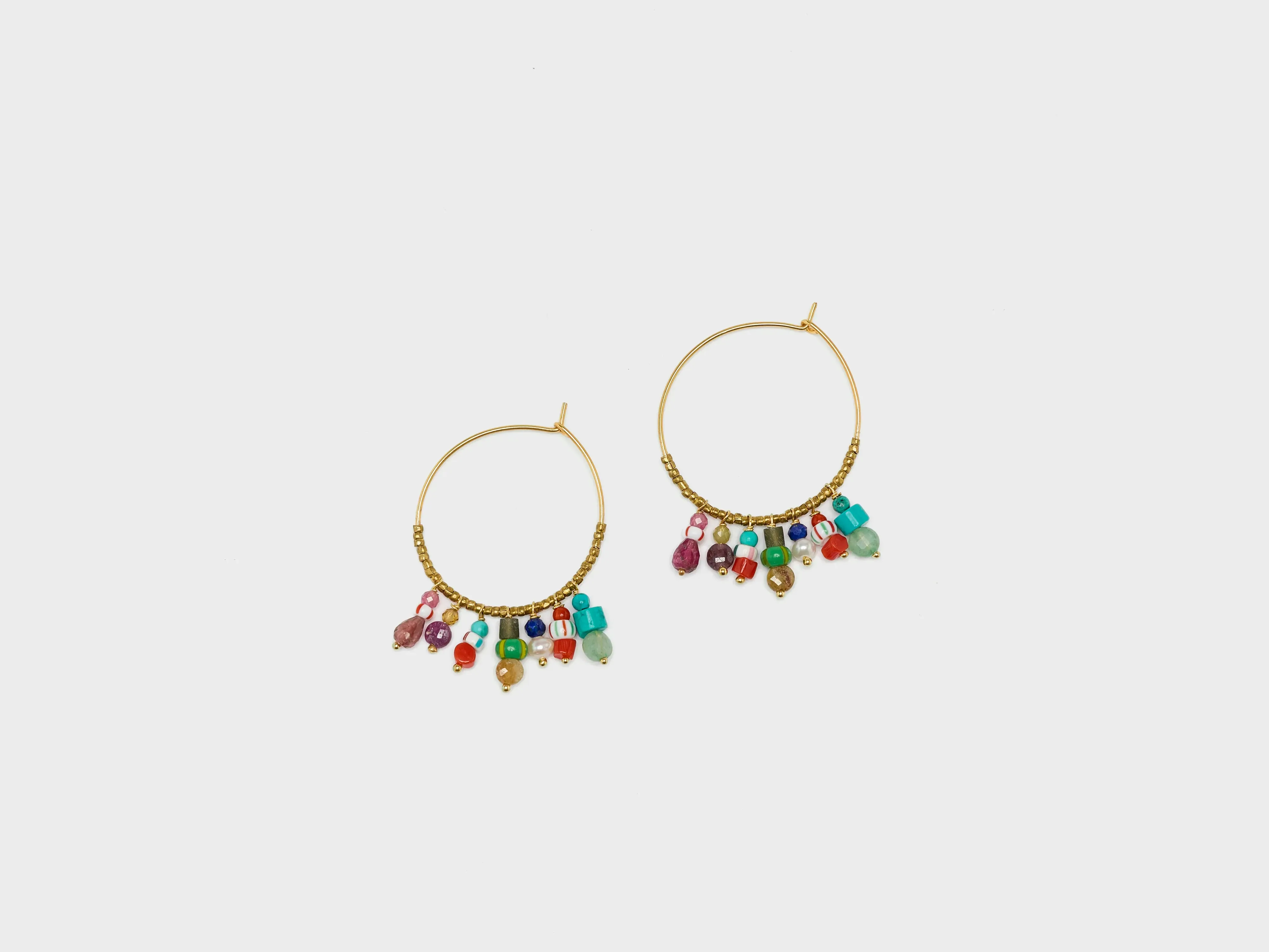 Petra Hoop Earrings (251 / W / MULTICOLOR) sold by Bellrose