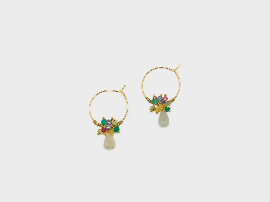 Brocciolo Hoop Earrings  (251 / W / MULTICOLOR) sold by Bellrose