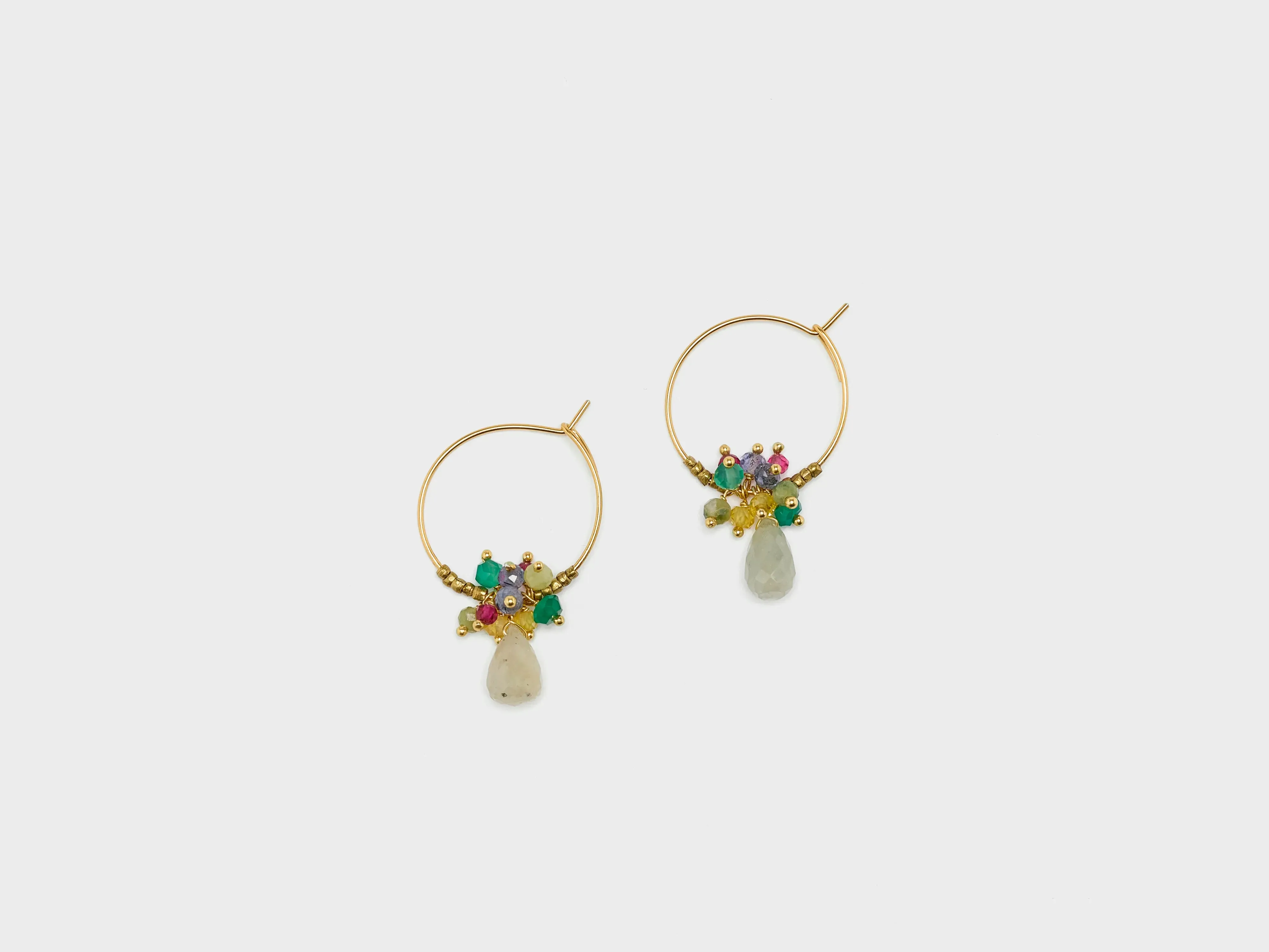 Brocciolo Hoop Earrings (251 / W / MULTICOLOR) sold by Bellrose