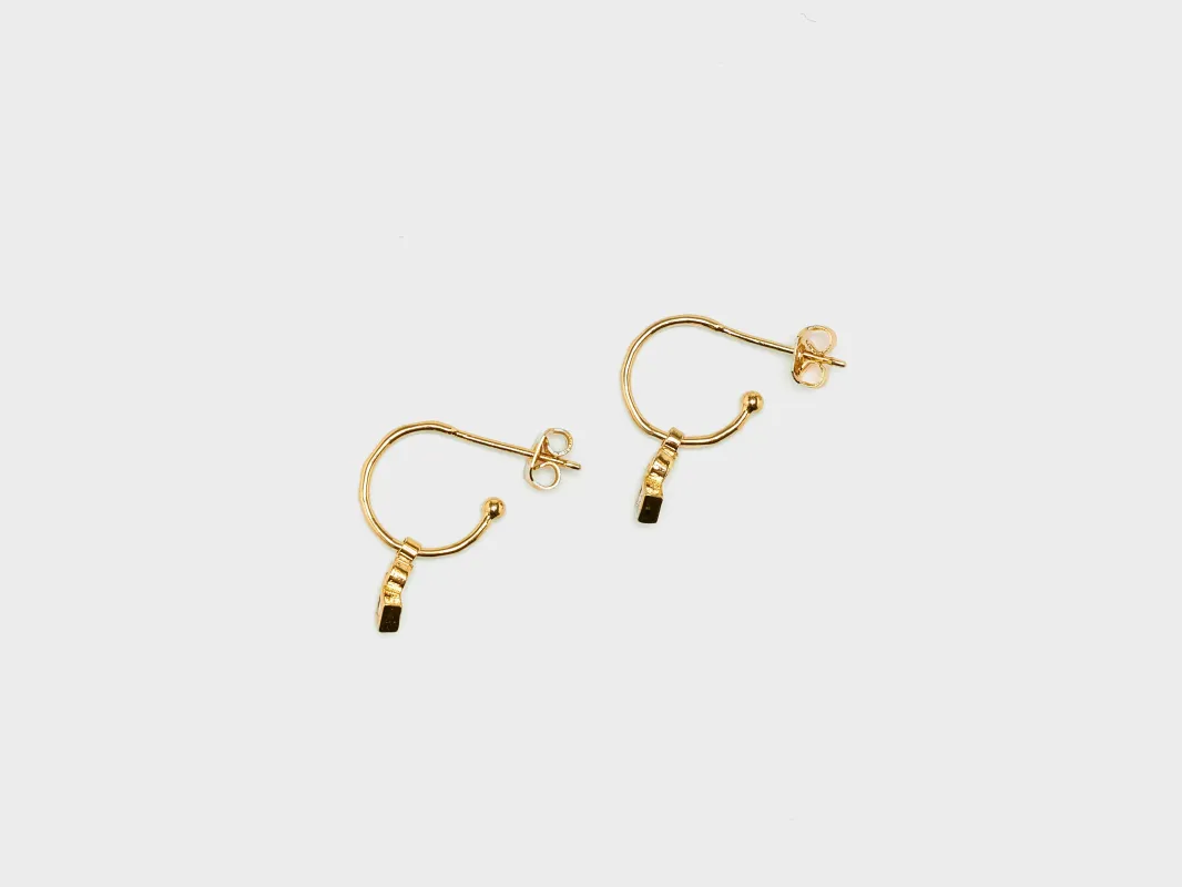 Idylle Hoop Earrings  (251 / W / GOLD) made by Bellrose