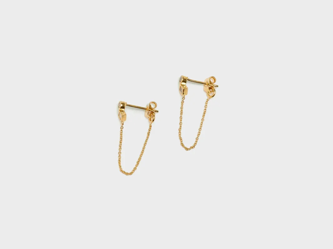 Idylle Chain Earrings  (251 / W / GOLD) sold by Bellrose