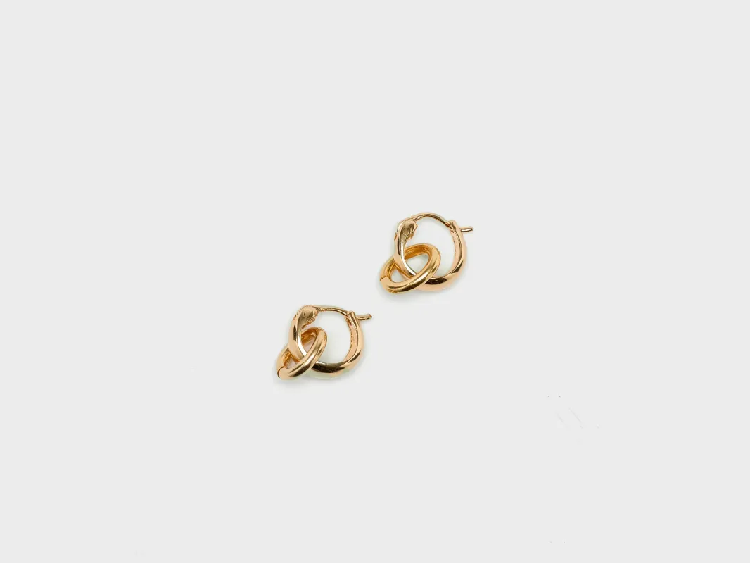 Double Hoop Gold Earrings (251 / W / GOLD) made by Bellrose