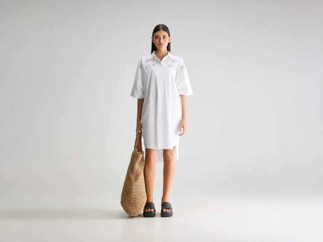 Cheyenne shirt dress (251 / W / WHITE) sold by Bellrose