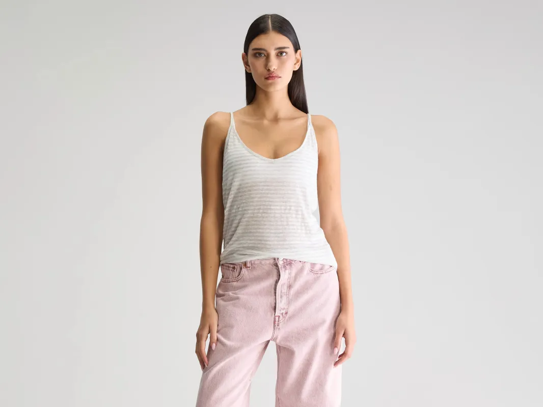 Vivian v-neck tank top (251 / W / STRIPE B) sold by Bellrose