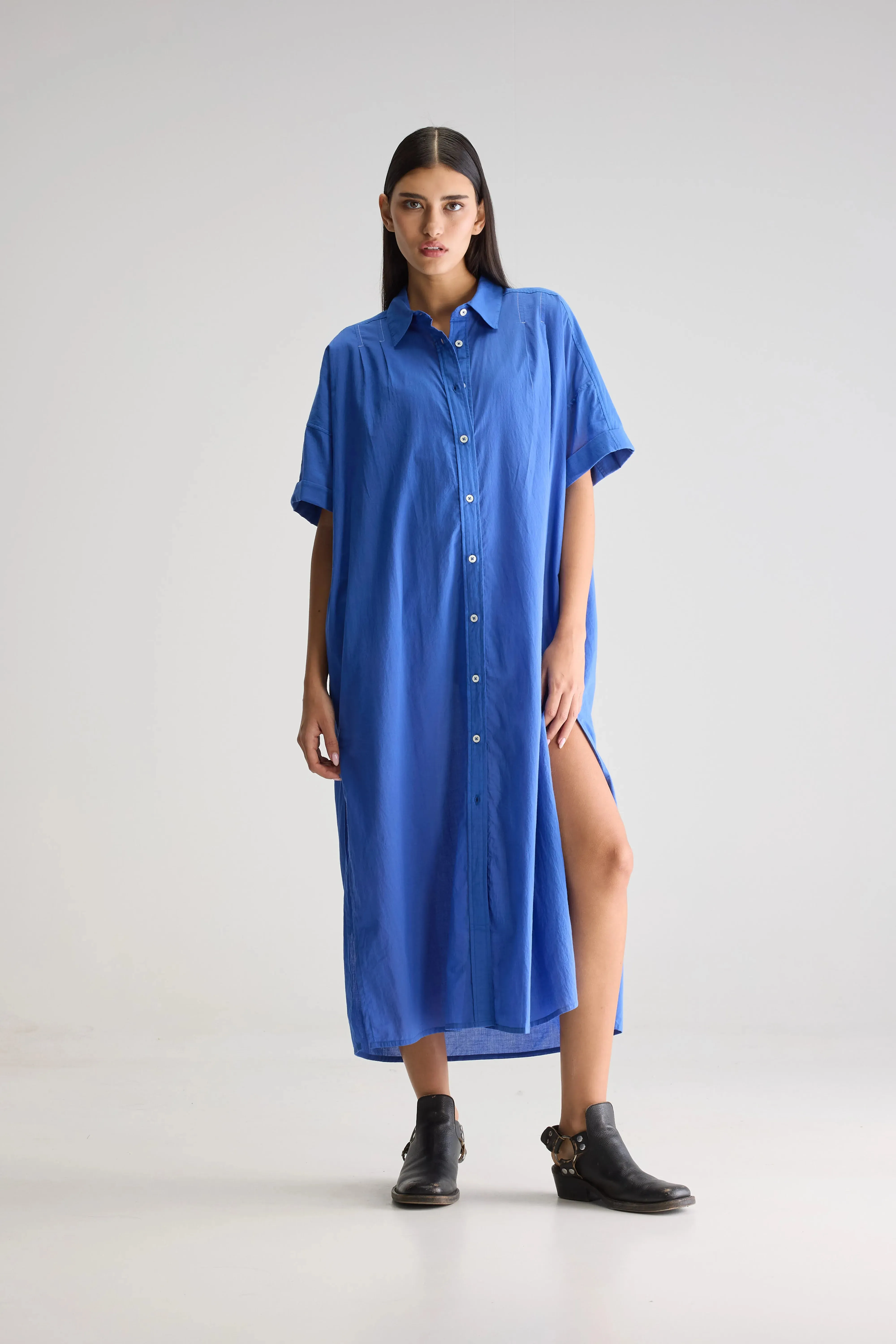 Keren long shirt dress (251 / W / IRIS BLOOM) sold by Bellrose product image thumbnail 2