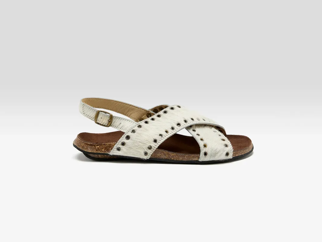 Tevir Leather Sandals (251 / W / WHITE) sold by Bellrose