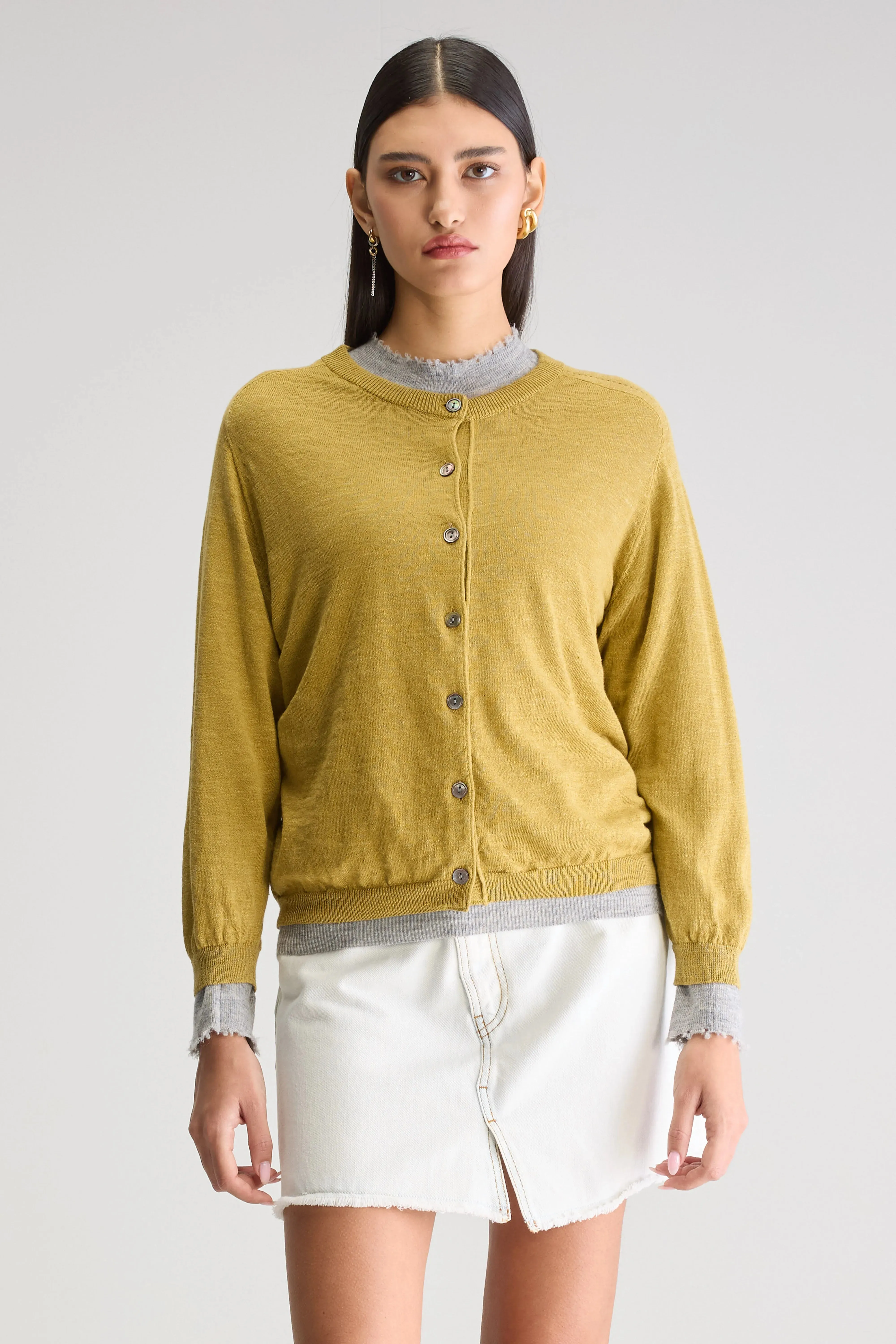 Neeta classic cardigan (251 / W / ANTIQUE GOLD) sold by Bellrose product image thumbnail 2