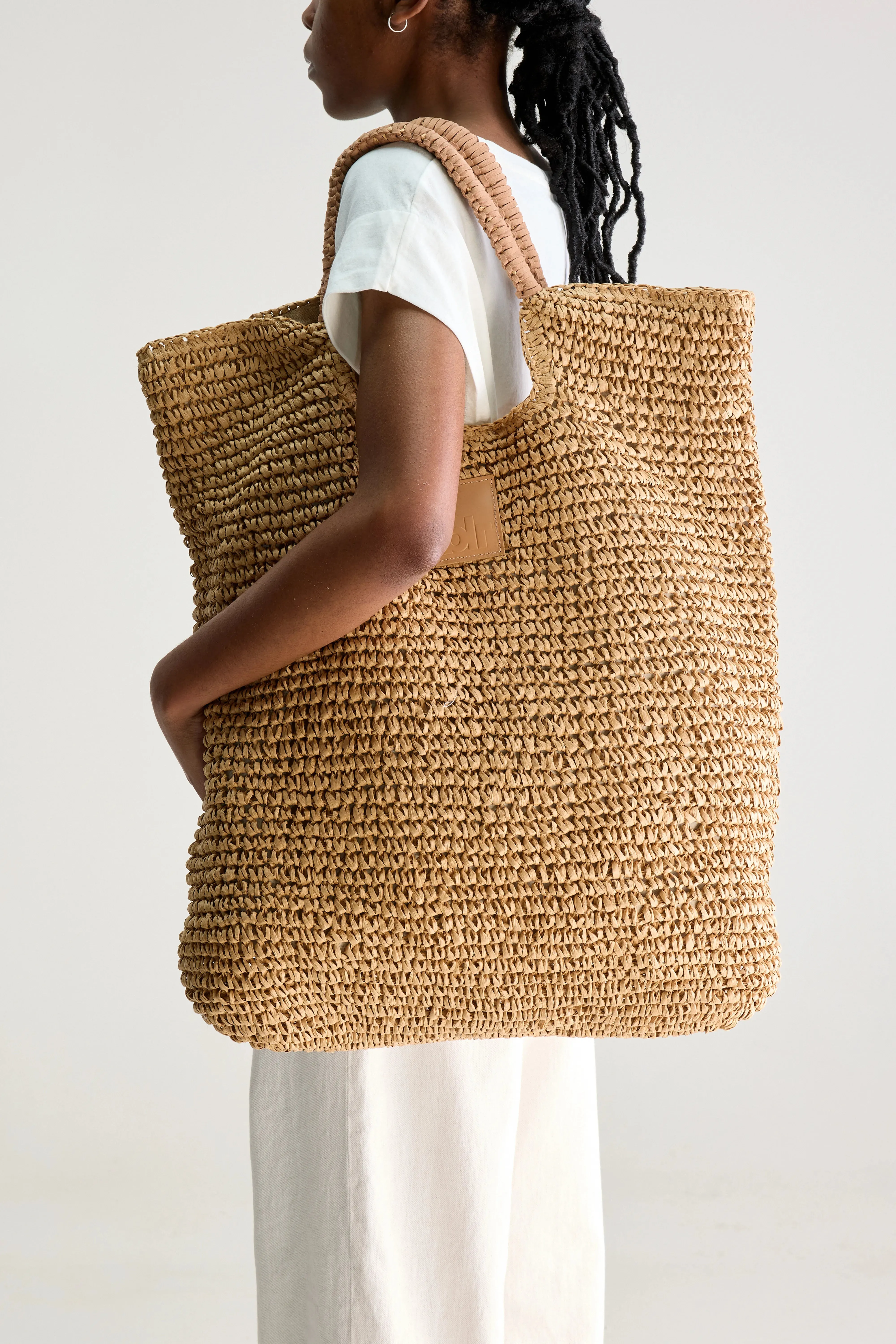 Ogico straw shopping bag (251 / W / NATURAL) sold by Bellrose product image thumbnail 3