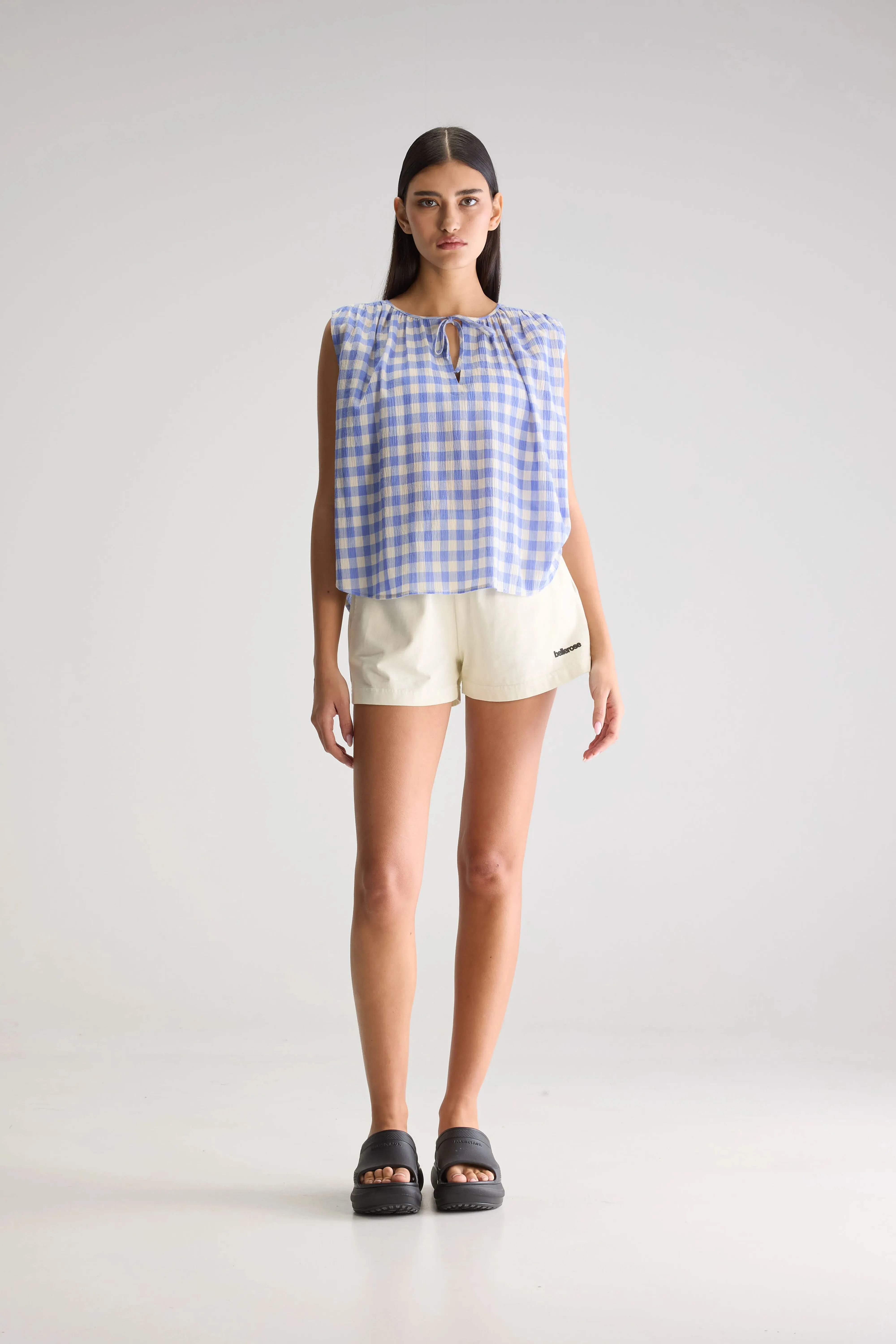 Halison sleeveless blouse (251 / W / CHECK B) sold by Bellrose product image thumbnail 3