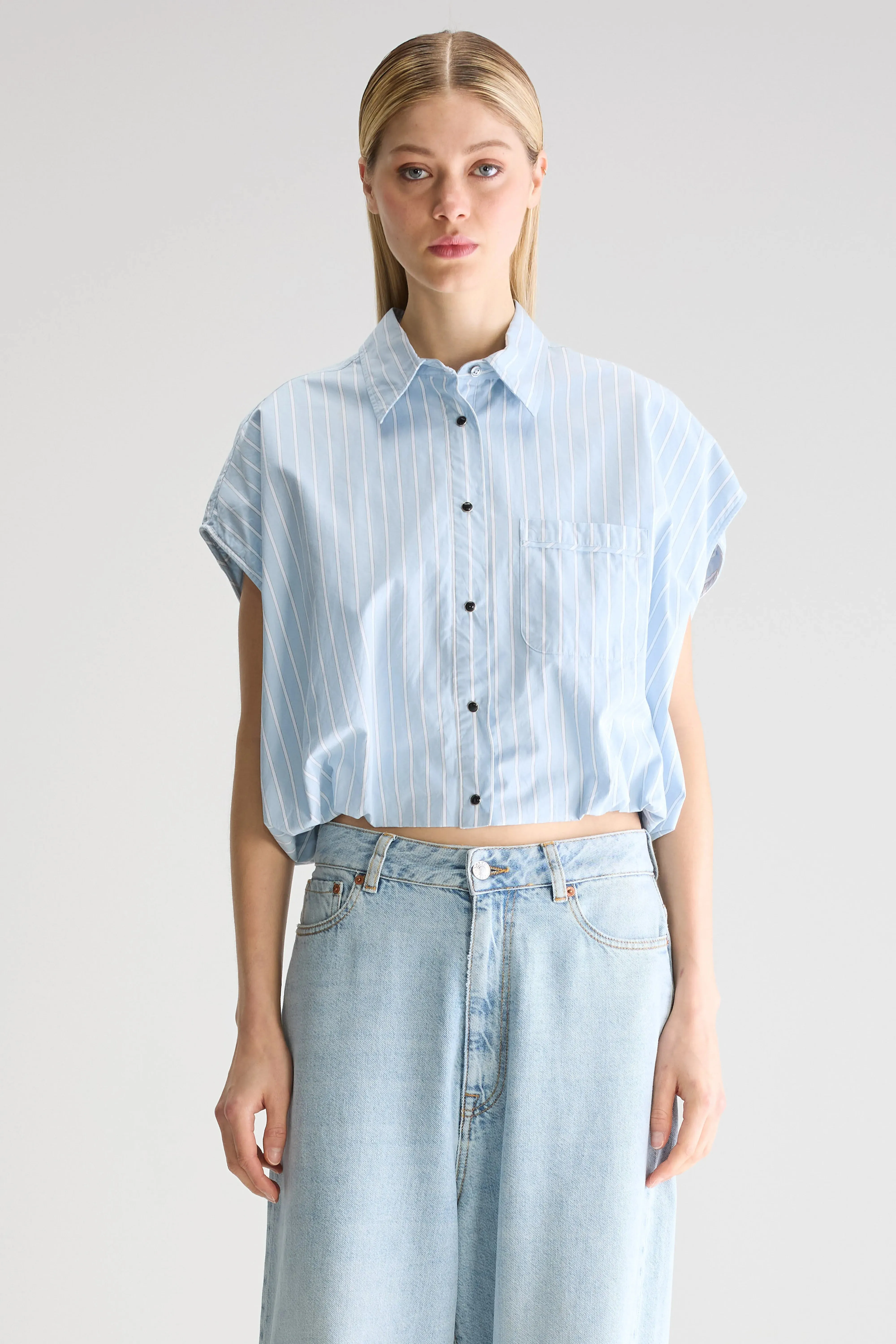 Greg cropped shirt (251 / W / STRIPE R) sold by Bellrose product image thumbnail 2