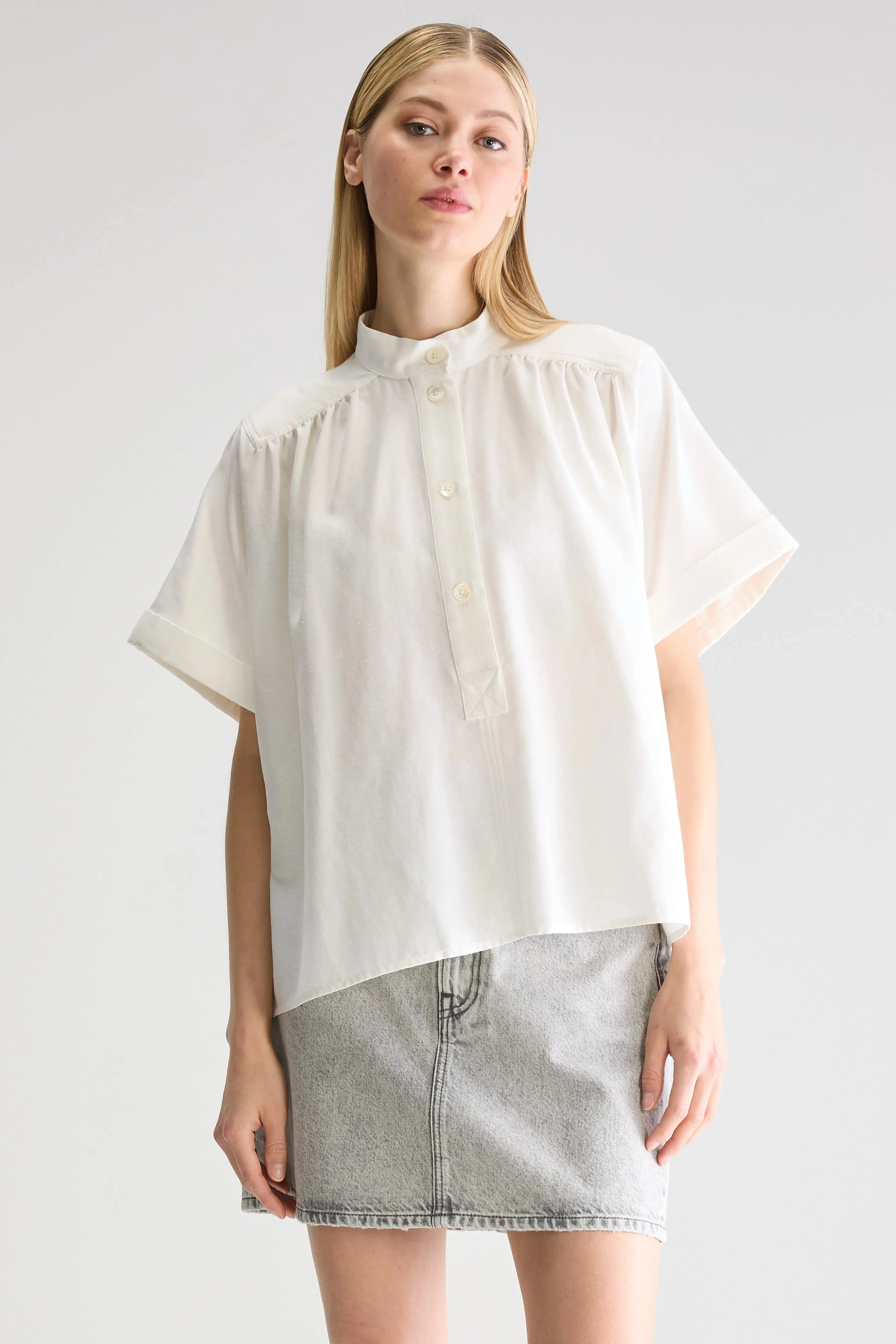 Pear short-sleeve blouse (251 / W / WHITE) sold by Bellrose product image thumbnail 2
