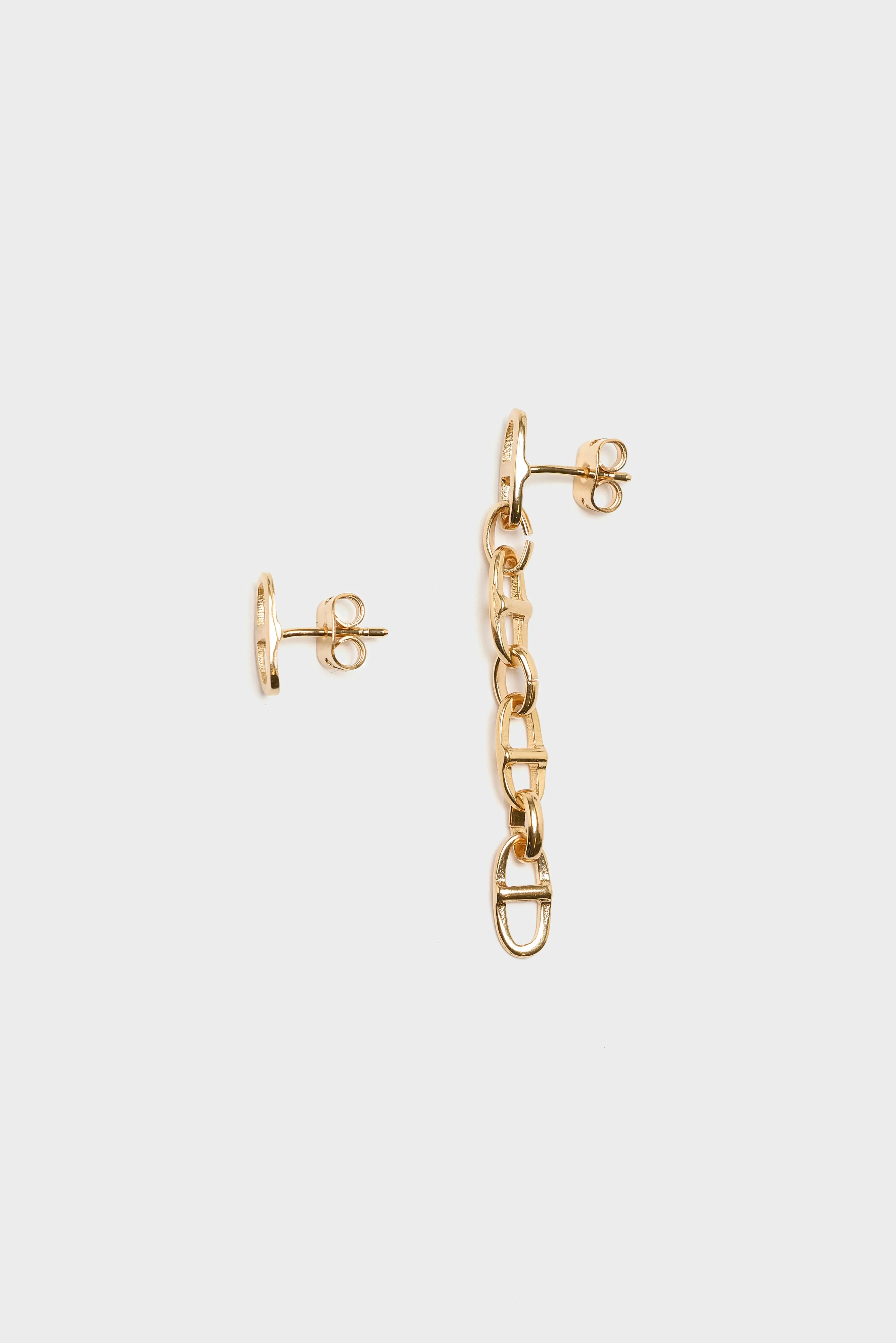 Buckle Asymmetrical Earrings (251 / W / GOLD) sold by Bellrose product image thumbnail 2