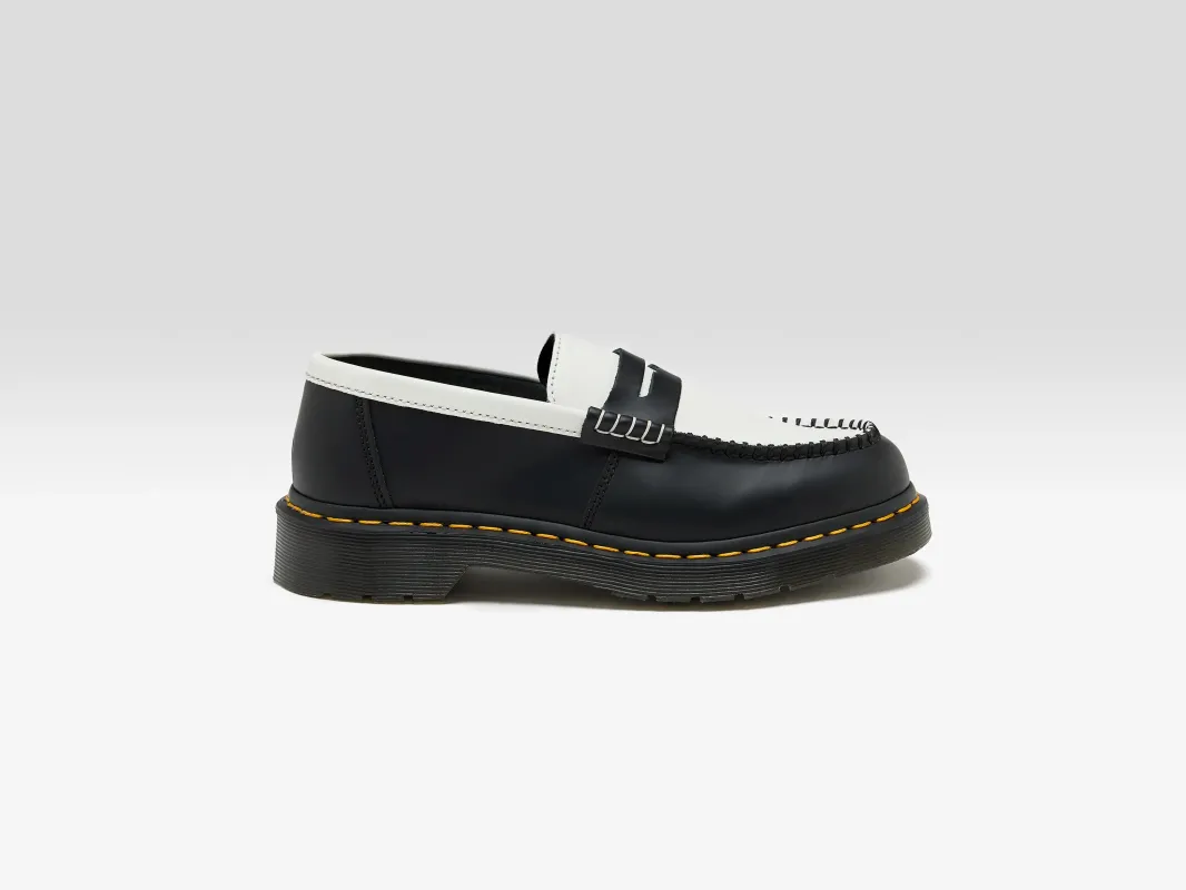 Penton Two-Tone Smooth Leather Loafers (251 / W / BLACK) sold by Bellrose