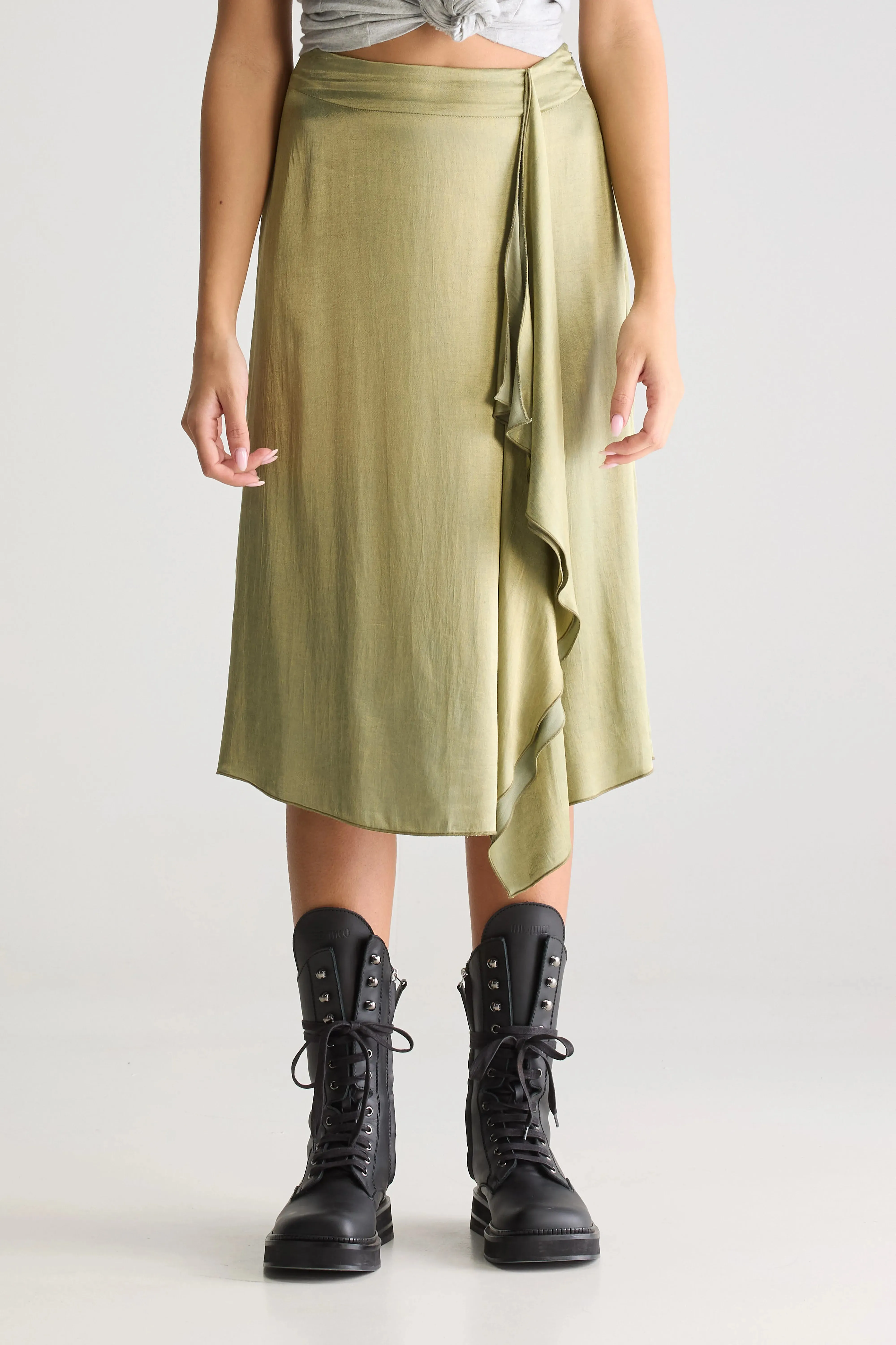 Sorina flowy midi skirt (251 / W / JEEP) sold by Bellrose product image thumbnail 3