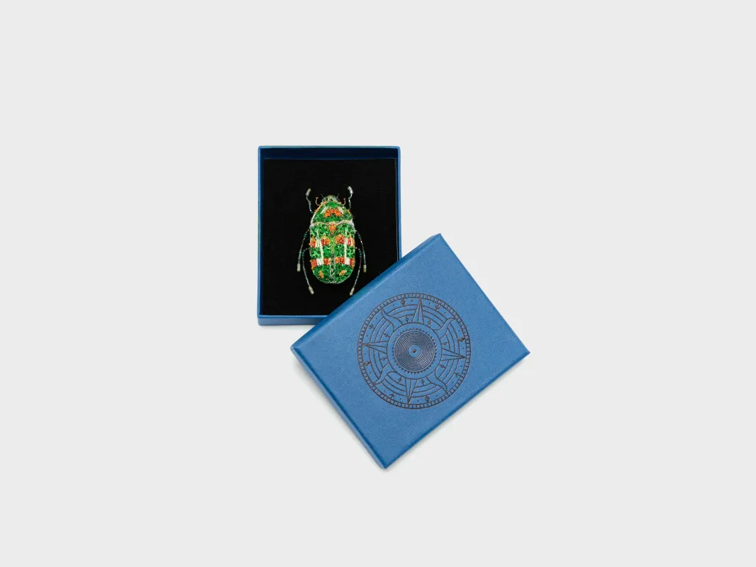 Rainbow Flower Beetle Brooch (251 / W / GREEN) sold by Bellrose