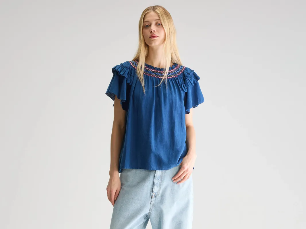 Cathy regular blouse (251 / W / INDIGO) sold by Bellrose