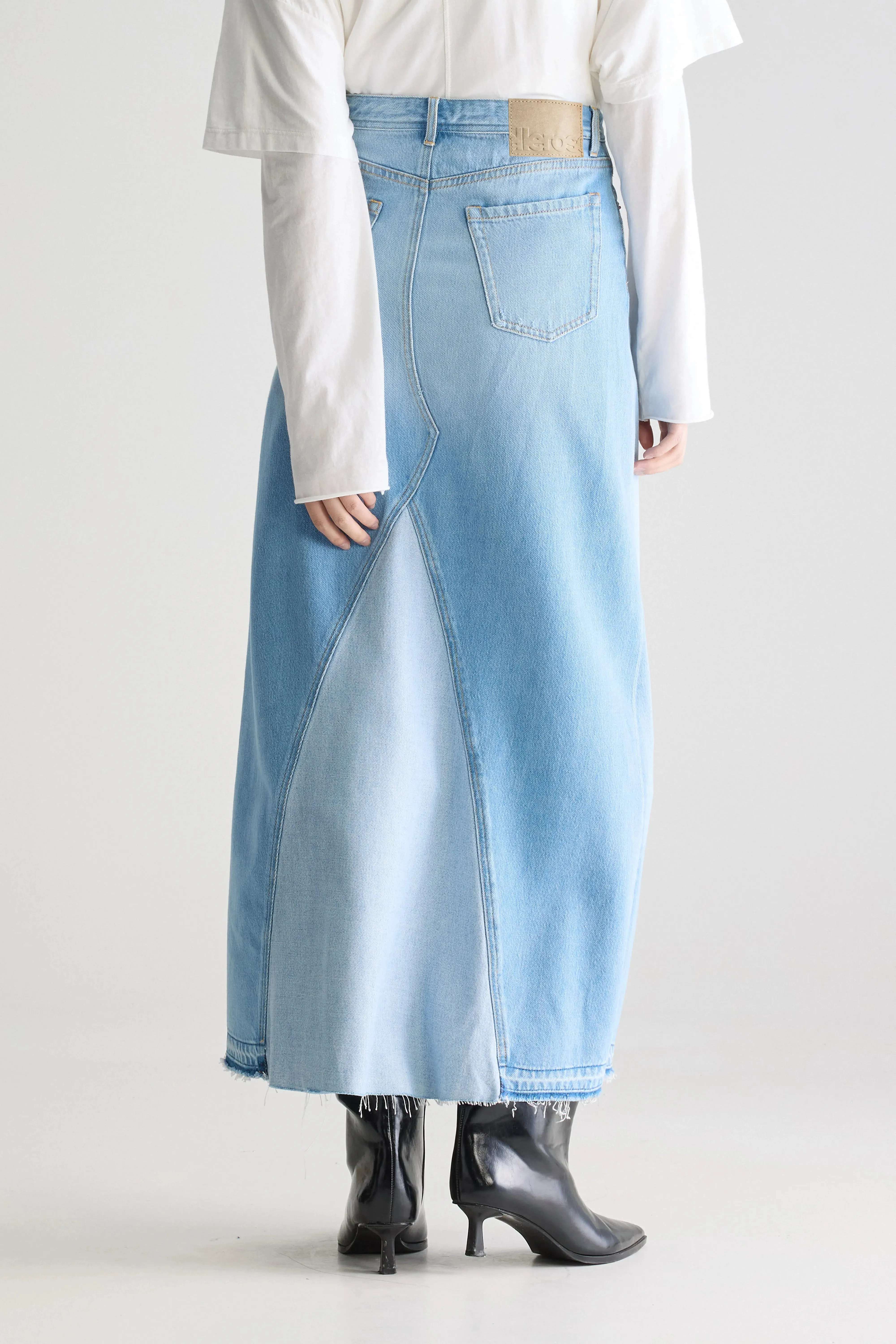 Pria long denim skirt (251 / W / VINTAGE LT BLUE) sold by Bellrose product image thumbnail 4