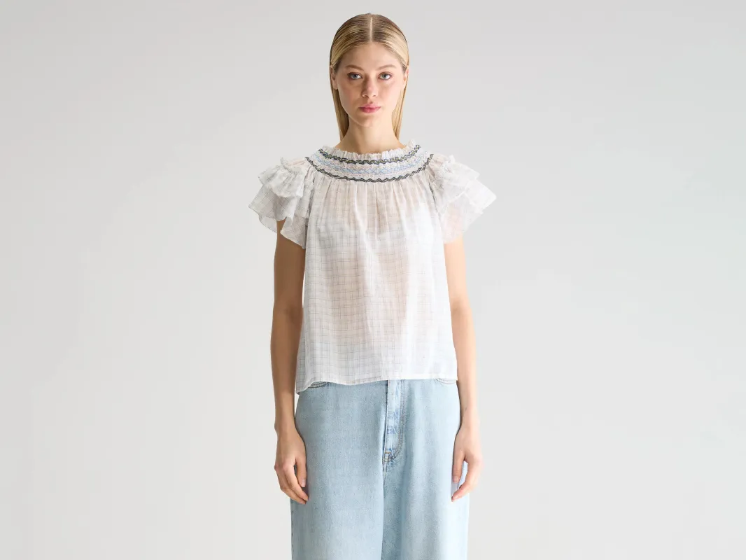 Cathy checked blouse (251 / W / CHECK B) made by Bellerose