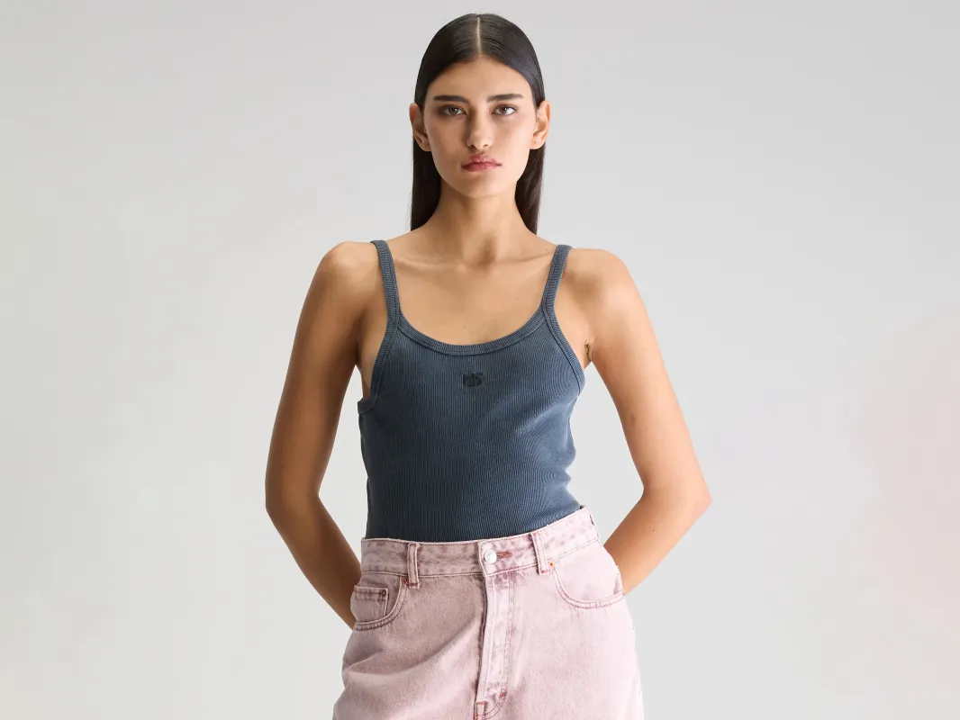 Celey slim tank top (251 / W / NAVY) sold by Bellrose