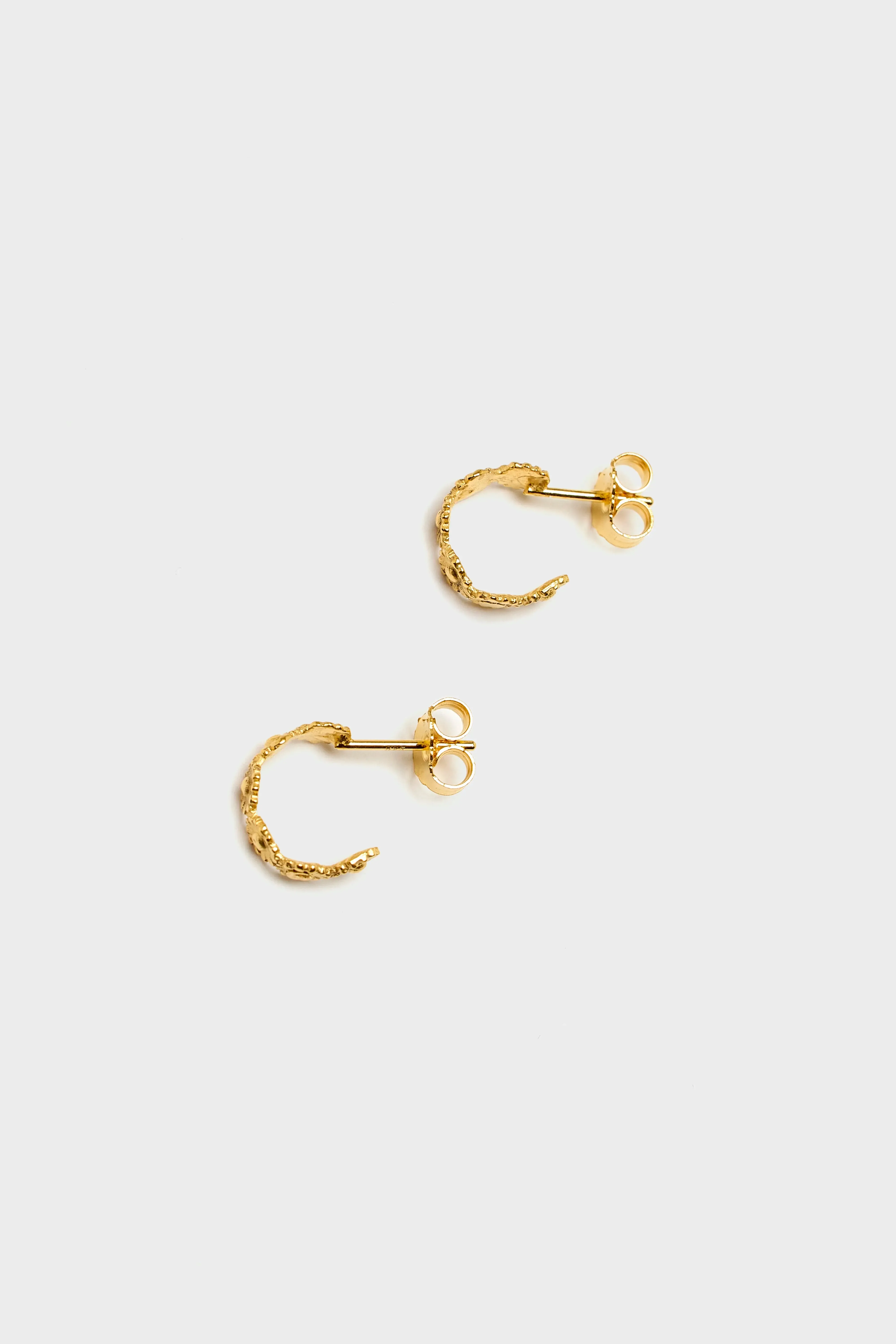 Flower Hoop Earrings (251 / W / GOLD) sold by Bellrose product image thumbnail 2