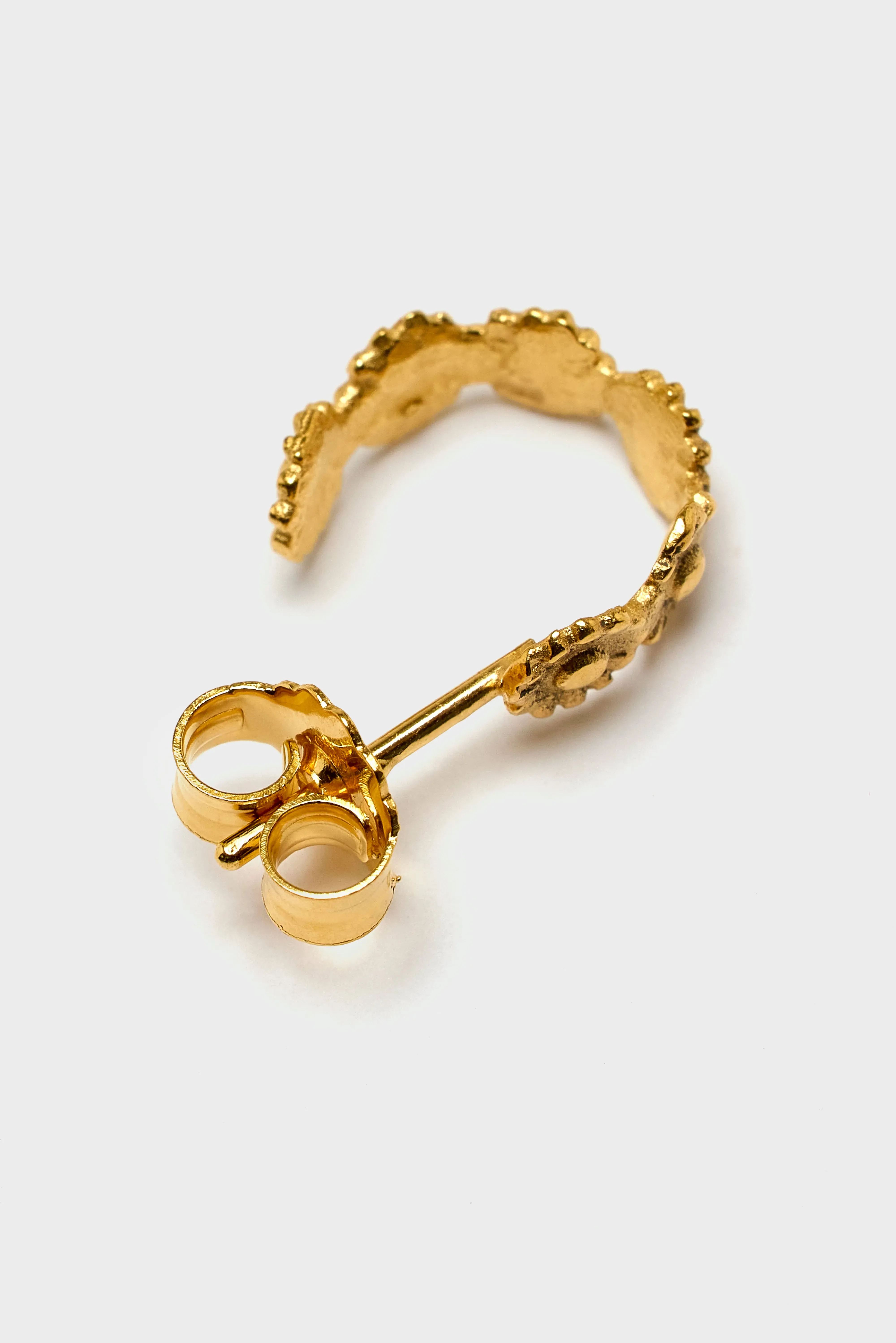 Flower Hoop Earrings (251 / W / GOLD) sold by Bellrose product image thumbnail 4